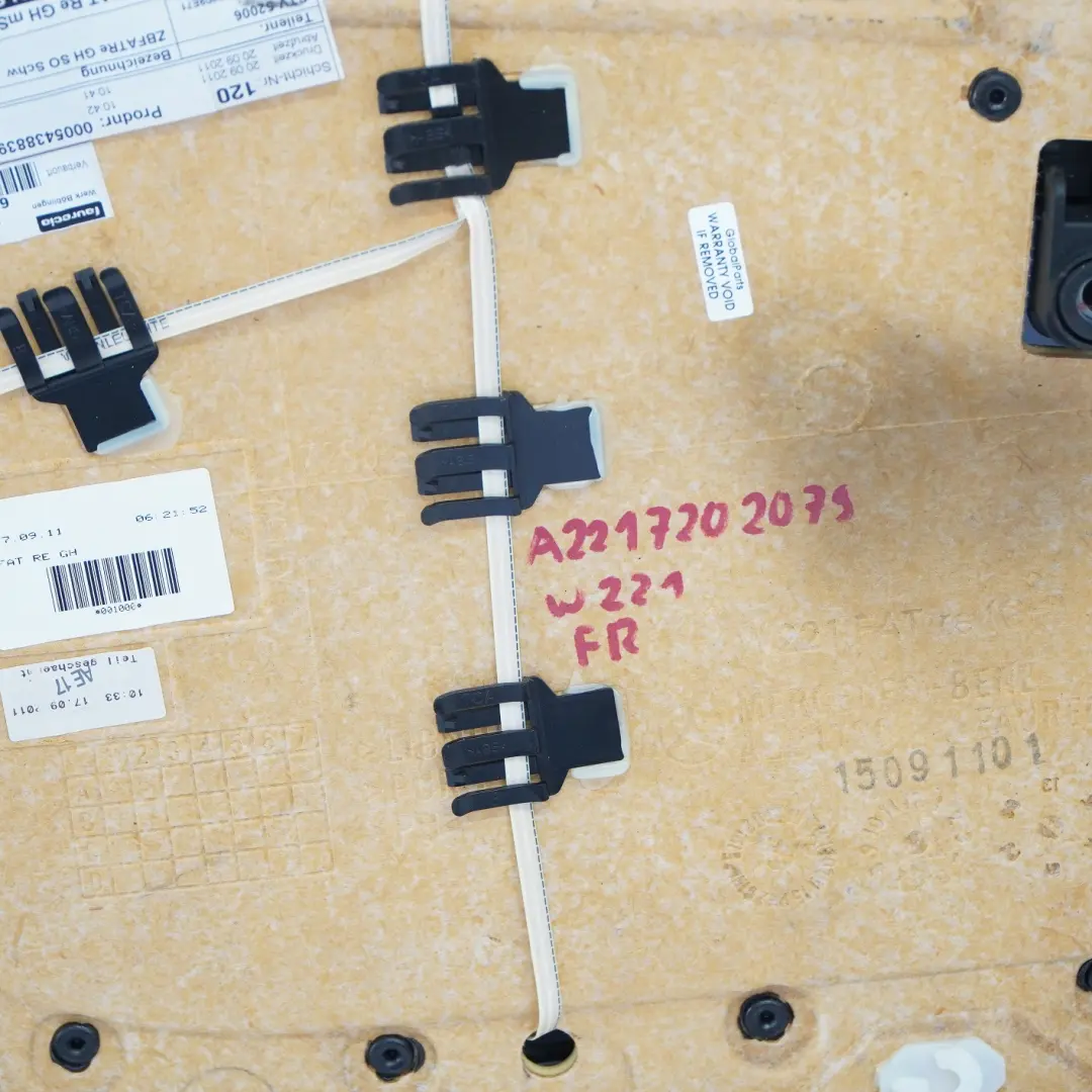  Mercedes-Benz S-Klasse W221 Türverkleidung Vorne Rechts Leder Schwarz Anthrazit - SKU A2217202079 - Teilenummer A2217202079