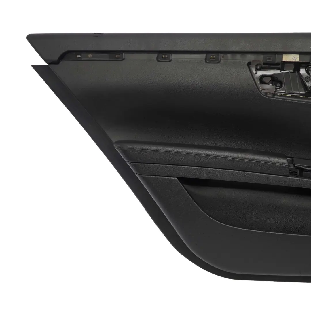 Mercedes W221 Trasera Izquierda Panel De La tarjeta De puerta De cuero negro - SKU A2217202379 - Número de pieza A2217202379