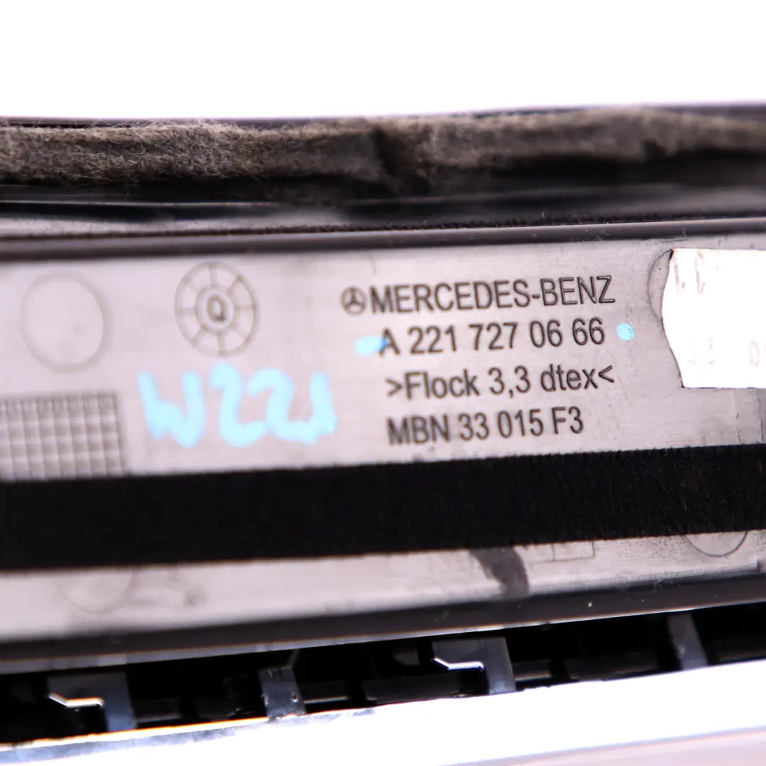 Mercedes-Benz S-Class W221 Front Right O/S Door Card Armrest Moulding Trim Panel to with Part number A2217270666 Mercedes-Benz S-Class W221 Front Right O/S Door Card Armrest Moulding Trim Panel - SKU A2217270666 - Part number A2217270666