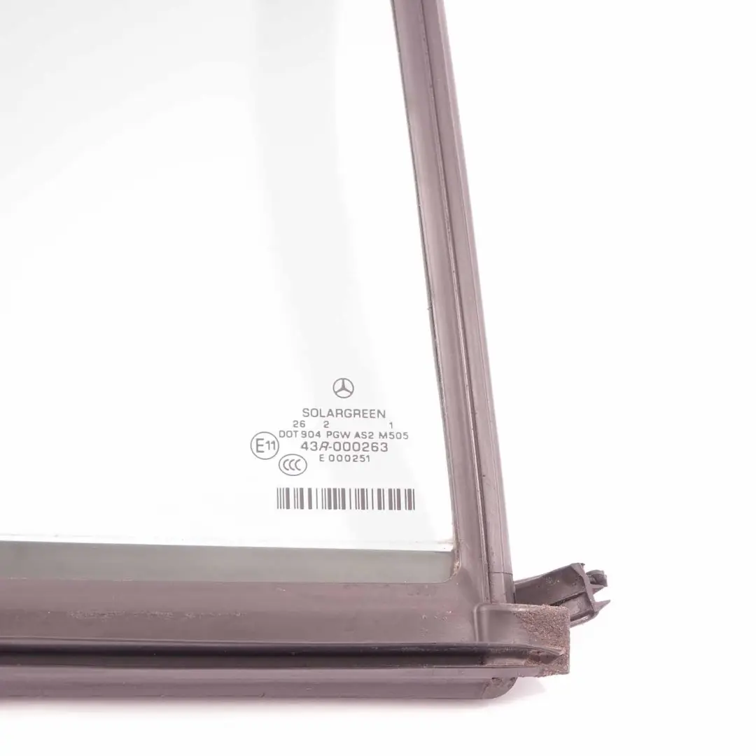 Mercedes W221 Window Glass Rear Door Right O/S Quarter Green AS2 - SKU A2217300220 - Part number A2217300220
