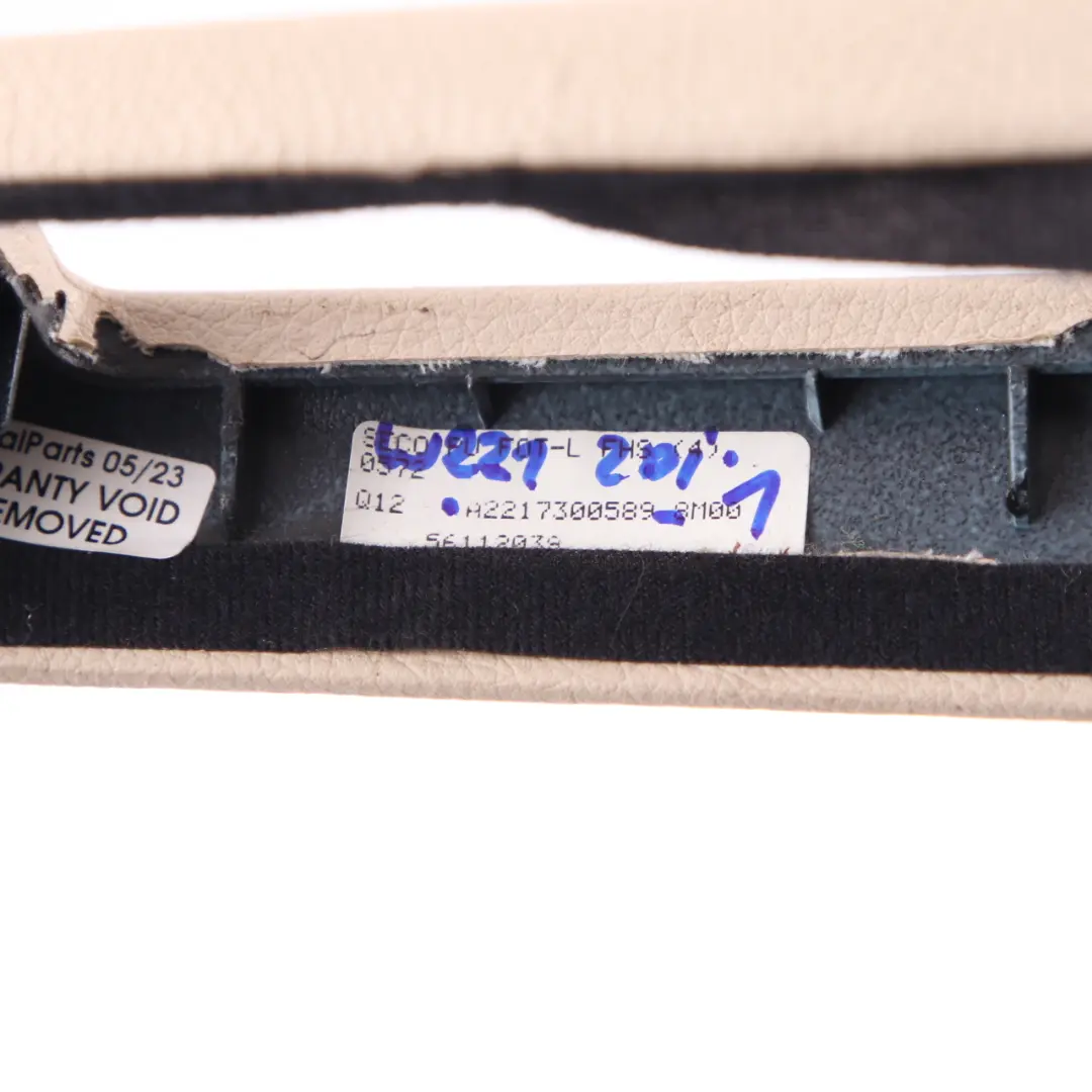 Mercedes W221 Door Card Switch Trim Cover Panel Rear Left N/S Beige - SKU A2217300589-1 - Part number A2217300589