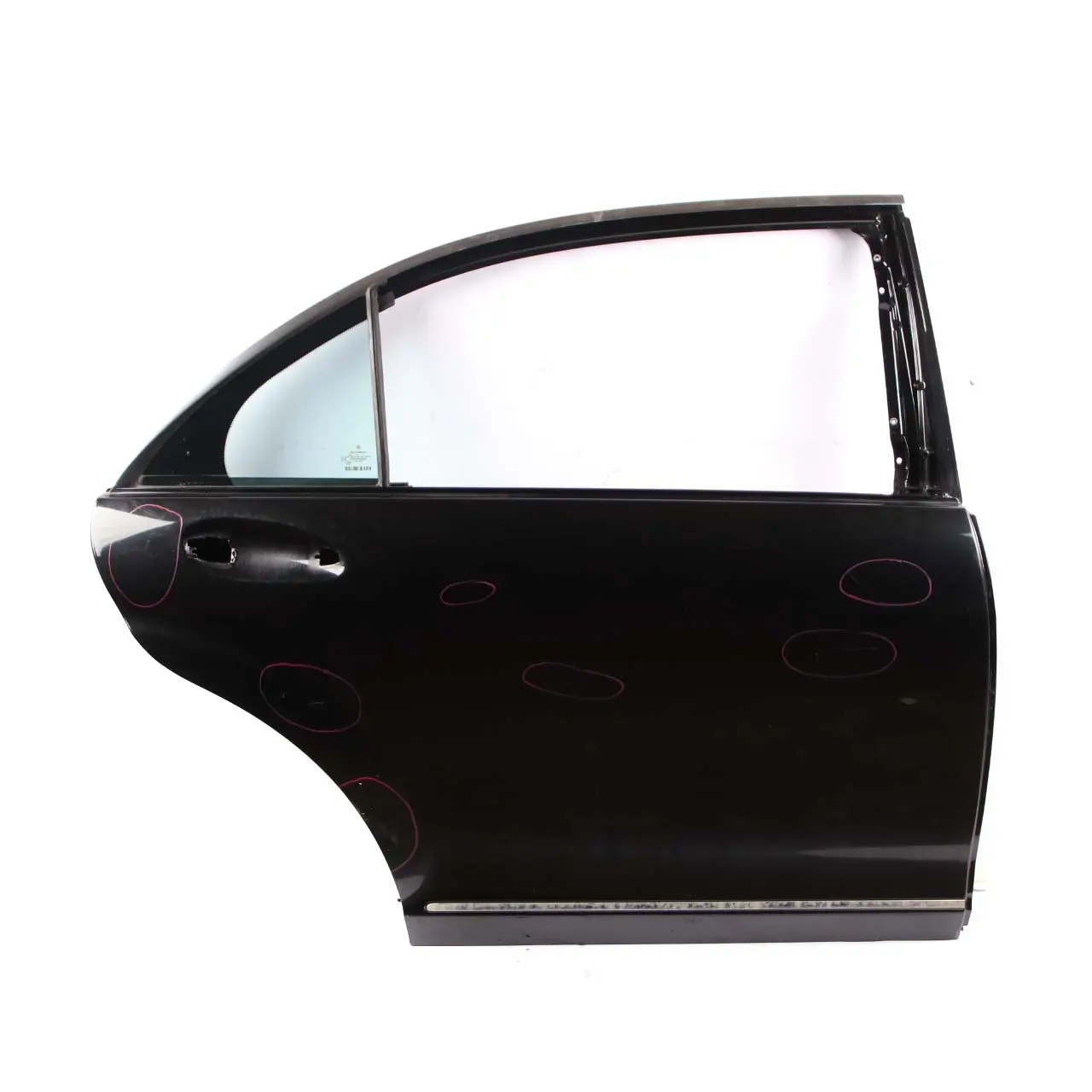 Mercedes W221 Long Puerta Trasera Derecha Negro Obsidian Metalizado 197