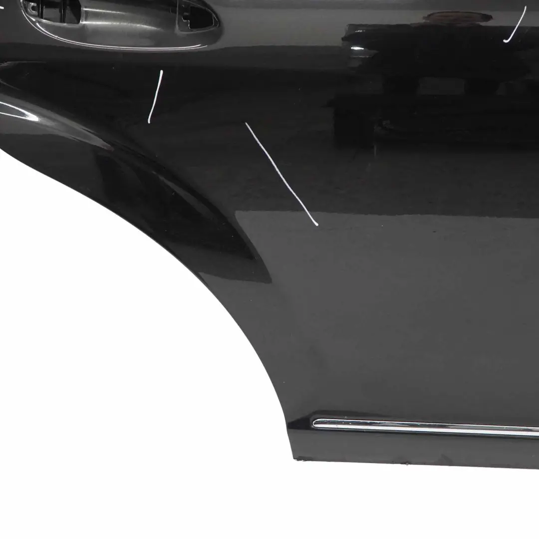 Mercedes W221 Door Rear Right O/S Long Obsidian Black Metallic 197 - SKU A2217300605-OB1 - Part number A2217300605