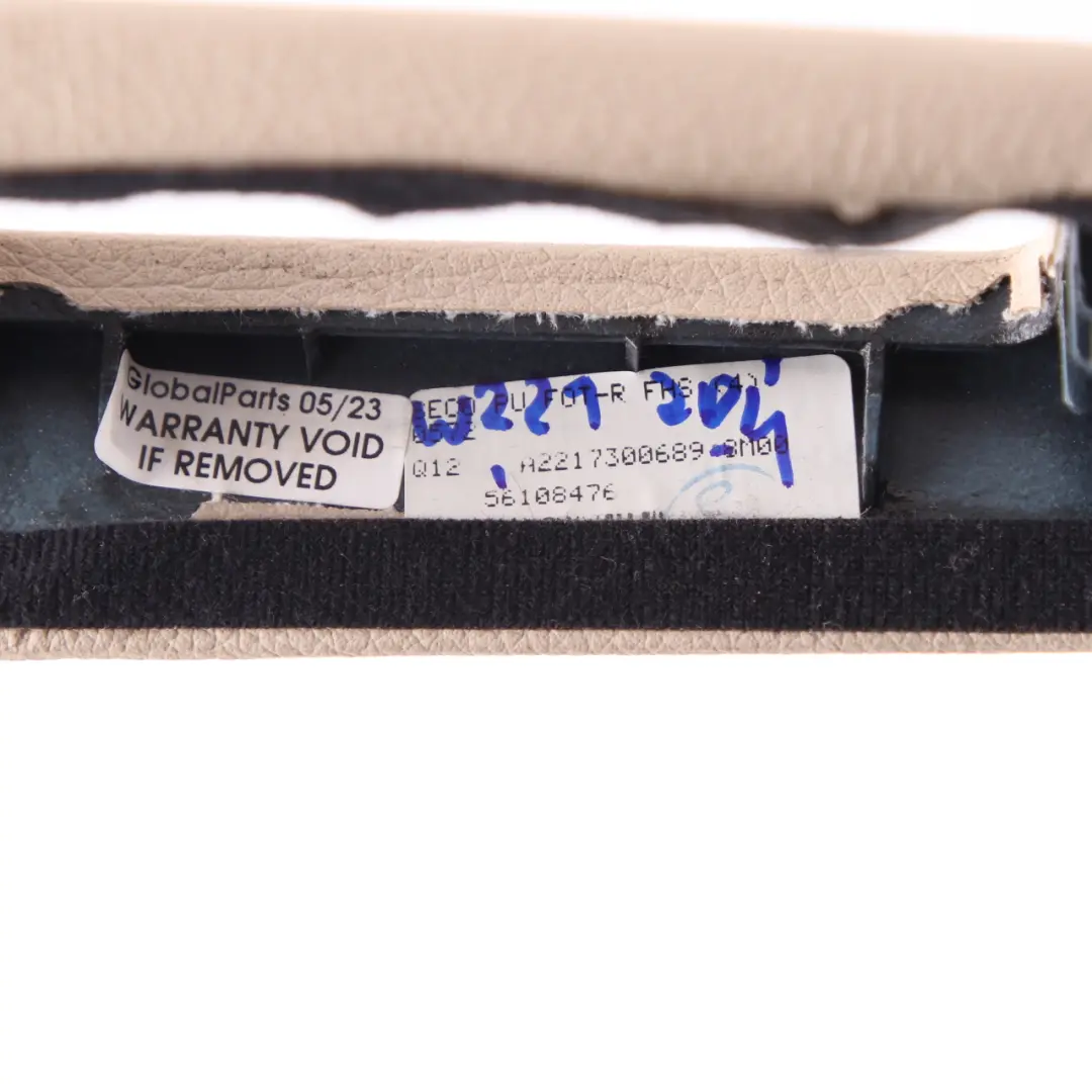 Mercedes W221 Door Card Switch Trim Cover Panel Rear Right O/S Beige - SKU A2217300689-1 - Part number A2217300689