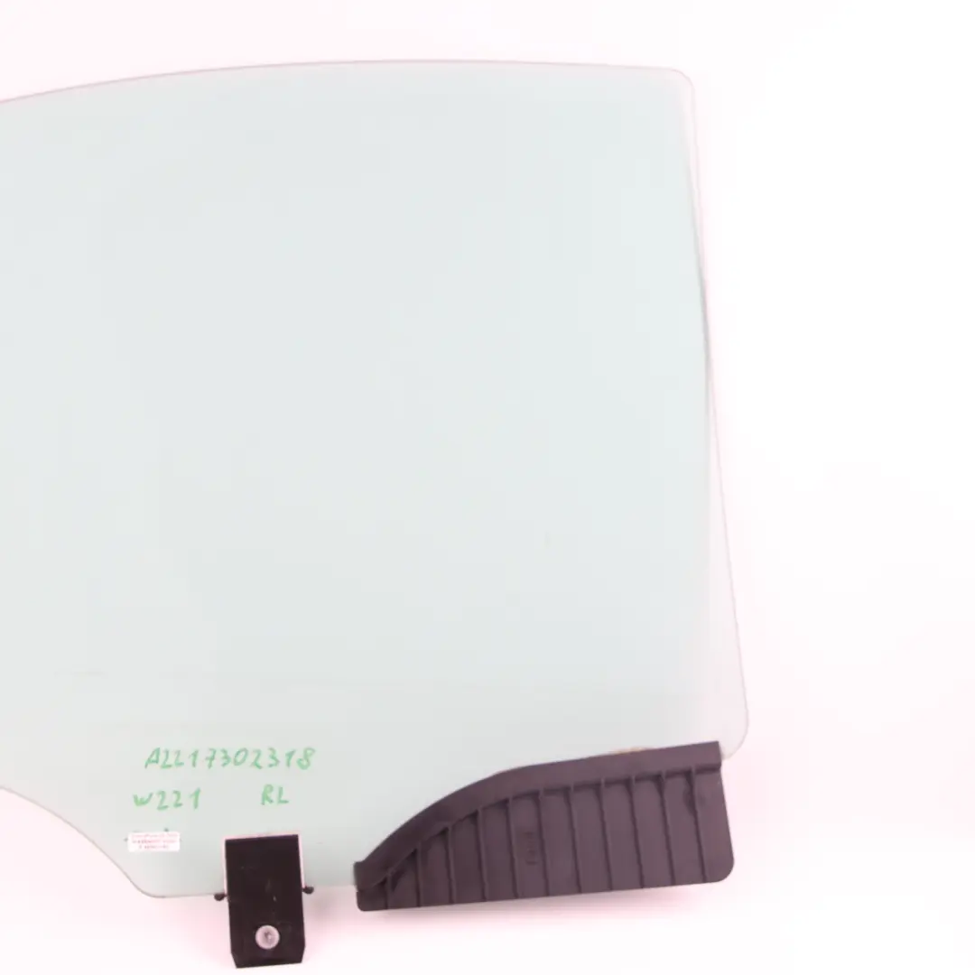 Mercedes W221 Window Glass Rear Door Left N/S Glazing Green AS2 - SKU A2217302318 - Part number A2217302318