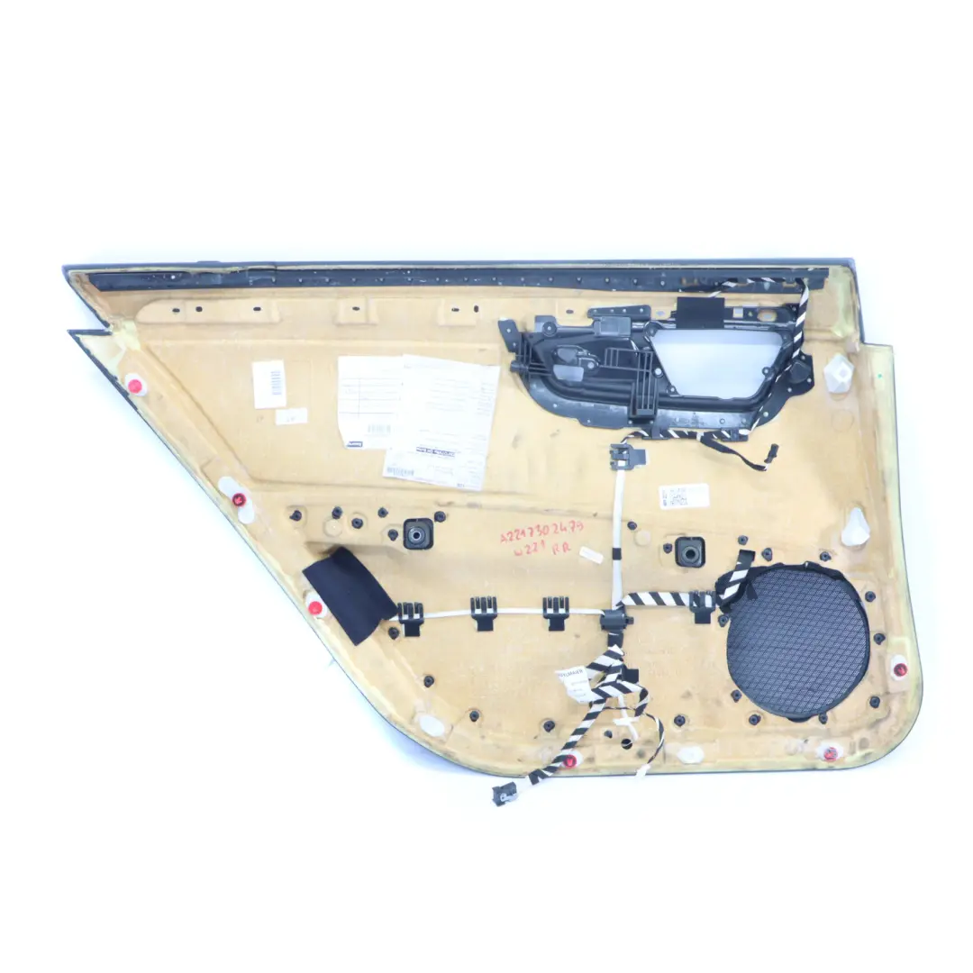 Mercedes W221 Boczek Panel Drzwi Prawy Tył Czarna skóra - SKU A2217302479-1 - Numer Części A2217302479