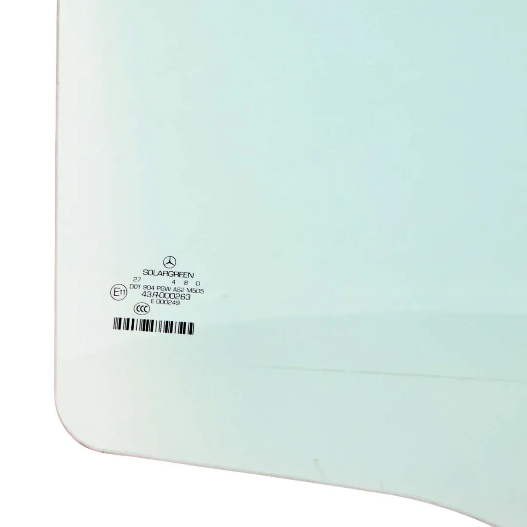 Right O/S Side Window Glass Green AS2 to Mercedes S Long W221 Rear with Part number A2217302818 Mercedes S Long W221 Rear Right O/S Side Window Glass Green AS2 - SKU A2217302818 - Part number A2217302818
