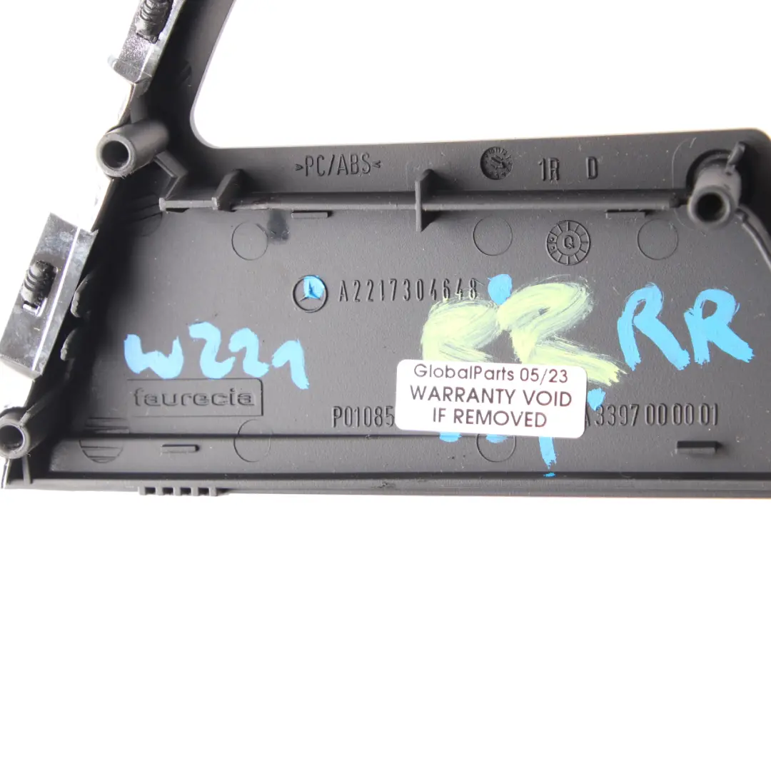 Mercedes W221 Door Card Handle Cover Interior Trim Rear Right O/S - SKU A2217304648 - Part number A2217304648