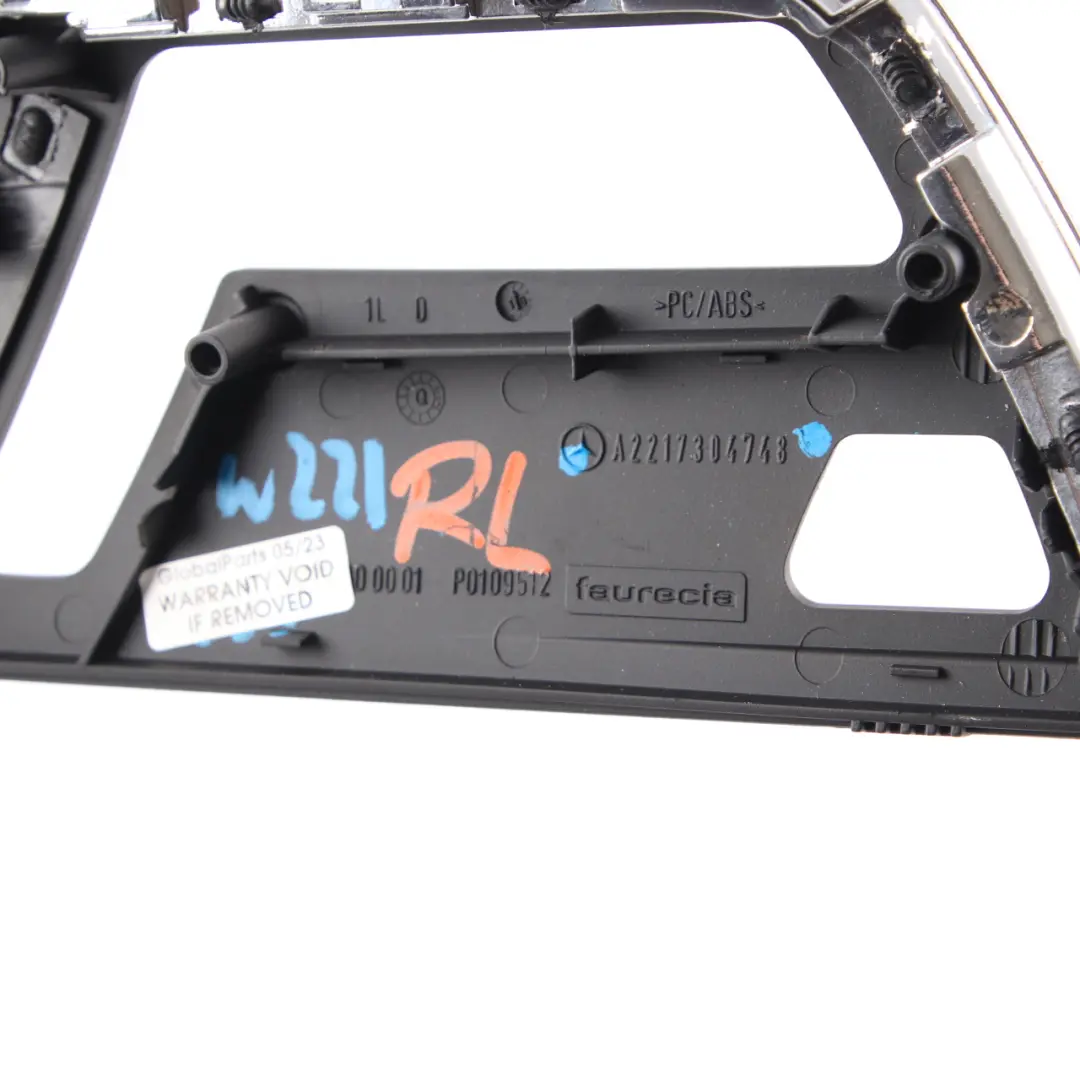 Door Card Handle Cover Interior Trim Rear Left N/S to Mercedes W221 with Part number A2217304748 Mercedes W221 Door Card Handle Cover Interior Trim Rear Left N/S - SKU A2217304748 - Part number A2217304748