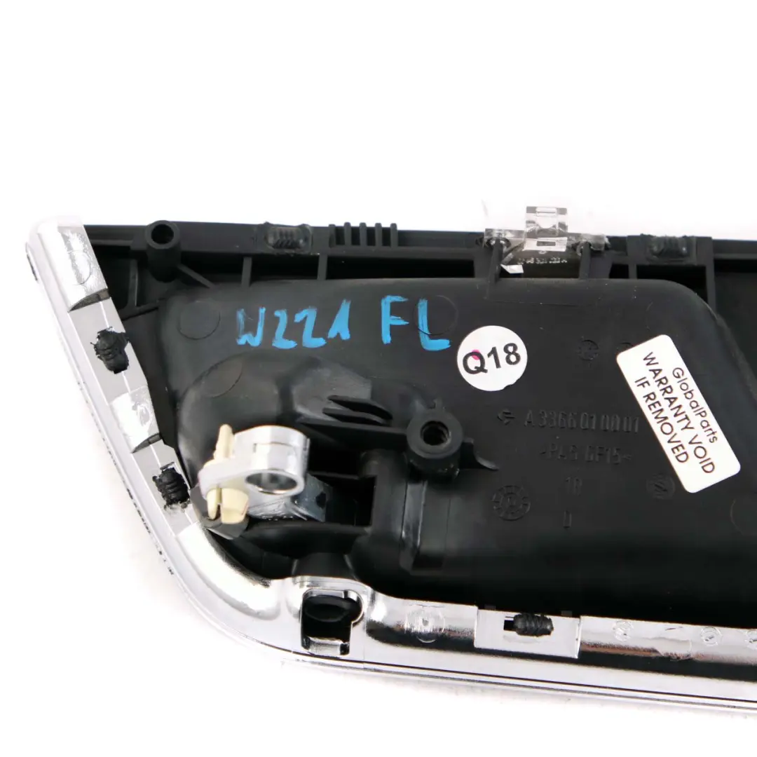 Mercedes-Benz S W221 Rear Right O/S Door Cover Handle Trim Black to with Part number A2217305048 Mercedes-Benz S W221 Rear Right O/S Door Cover Handle Trim Black - SKU A2217305048 - Part number A2217305048