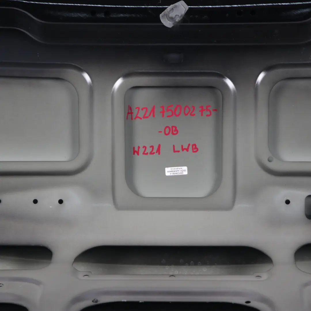 Mercedes-Benz S-Class W221 Boot Trunk Lid Tailgate Obsidian Black Metallic - 197 to with Part number A2217500275 Mercedes-Benz S-Class W221 Boot Trunk Lid Tailgate Obsidian Black Metallic - 197 - SKU A2217500275-OB - Part number A2217500275