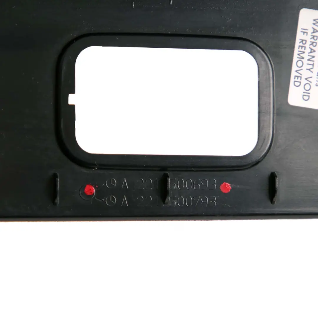 Mercedes-Benz S W221 Boot Trunk Lid Tailgate Lock Catch Trim Panel to with Part number A2217500693 Mercedes-Benz S W221 Boot Trunk Lid Tailgate Lock Catch Trim Panel - SKU A2217500693 - Part number A2217500693