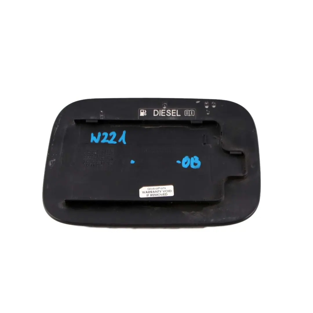 Mercedes W221 Coperchio tappo serbatoio sportello carburante Obsidian Nero 197 - SKU A2217570006-OB - Numero di parte A2217570006
