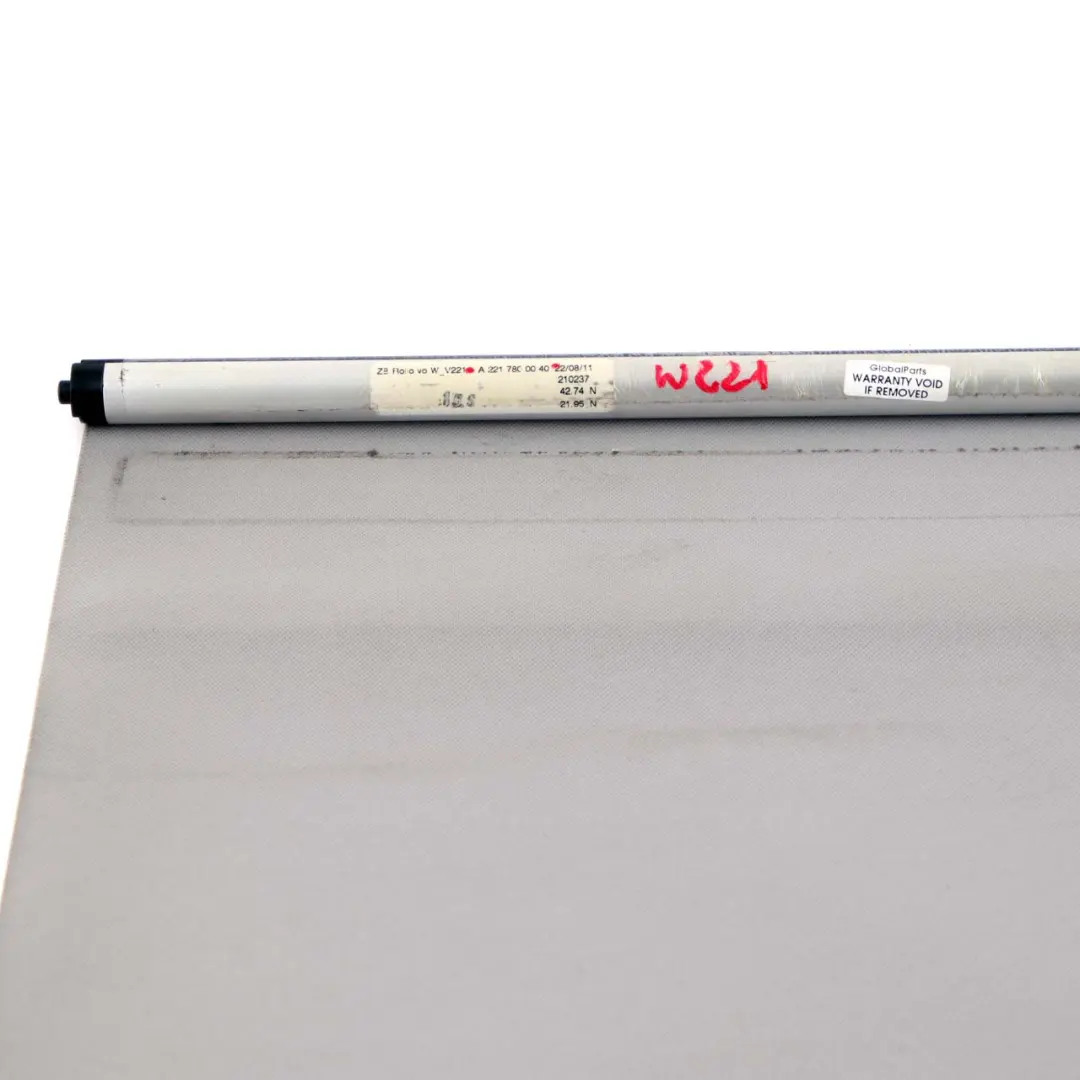  Mercedes-Benz S-Class W221 Panoramic Sunroof Roof Front Roller Blind Shade Grey - SKU A2217800040 - Part number A2217800040