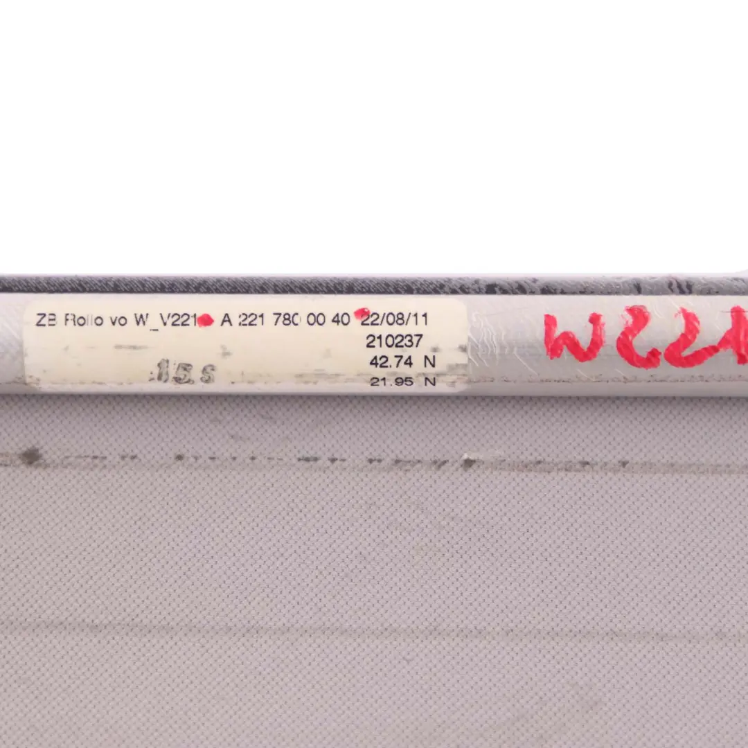 Mercedes W221 Tetto panoramico a rullo anteriore Tendina Grigio - SKU A2217800040 - Numero di parte A2217800040