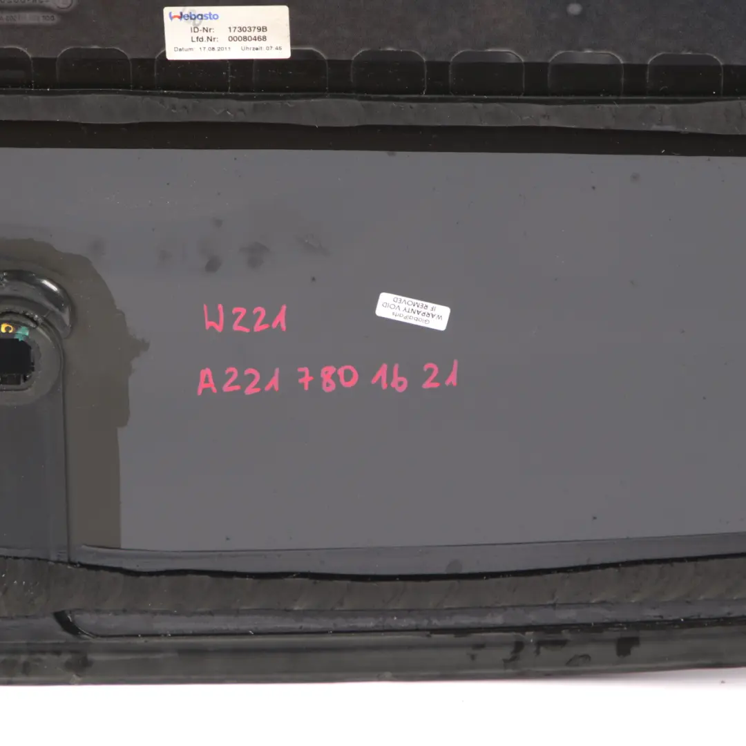 Panoramic Sunroof Sliding Roof Rear Window Glass Panel AS3 to Mercedes W221 with Part number A2217801621 Mercedes W221 Panoramic Sunroof Sliding Roof Rear Window Glass Panel AS3 - SKU A2217801621 - Part number A2217801621