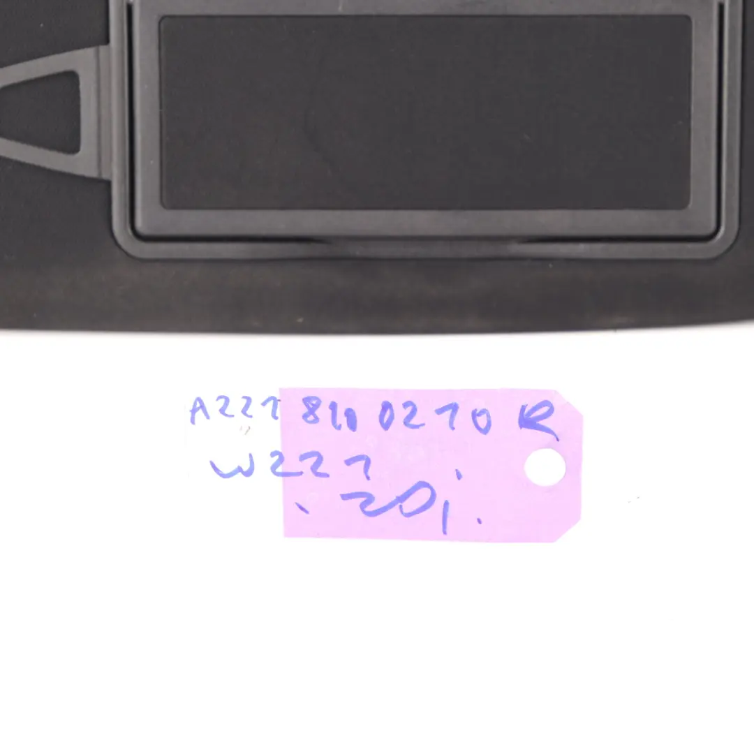 Sun Visor Mercedes W221 W216 Cover Sunvisor Right O/S Mirror Black to with Part number A2218100210 Sun Visor Mercedes W221 W216 Cover Sunvisor Right O/S Mirror Black - SKU A2218100210 - Part number A2218100210