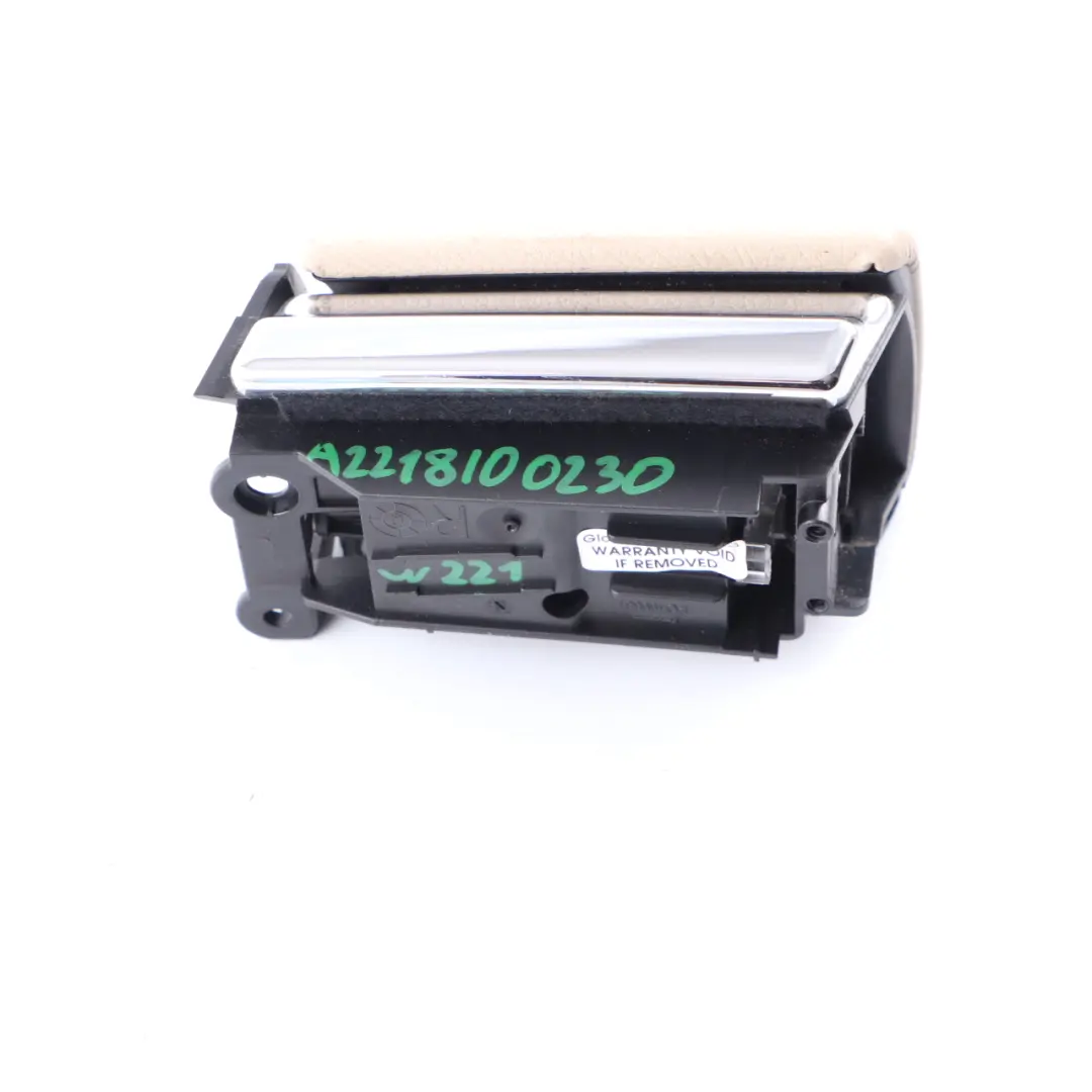 Door Card Ashtray Rear Right O/S Trim Cover Ash Tray Leather Beige to Mercedes W221 with Part number A2218100230 Mercedes W221 Door Card Ashtray Rear Right O/S Trim Cover Ash Tray Leather Beige - SKU A2218100230 - Part number A2218100230