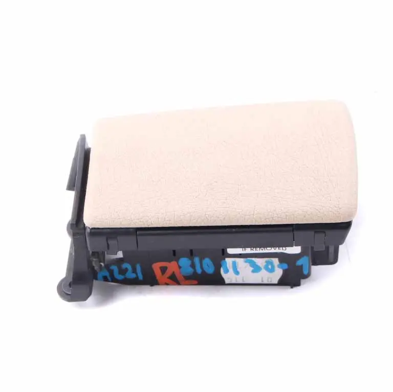 Mercedes W221 Door Card Ashtray Trim Cover Panel Leather Beige Rear Left N/S - SKU A2218101130-1 - Part number A2218101130