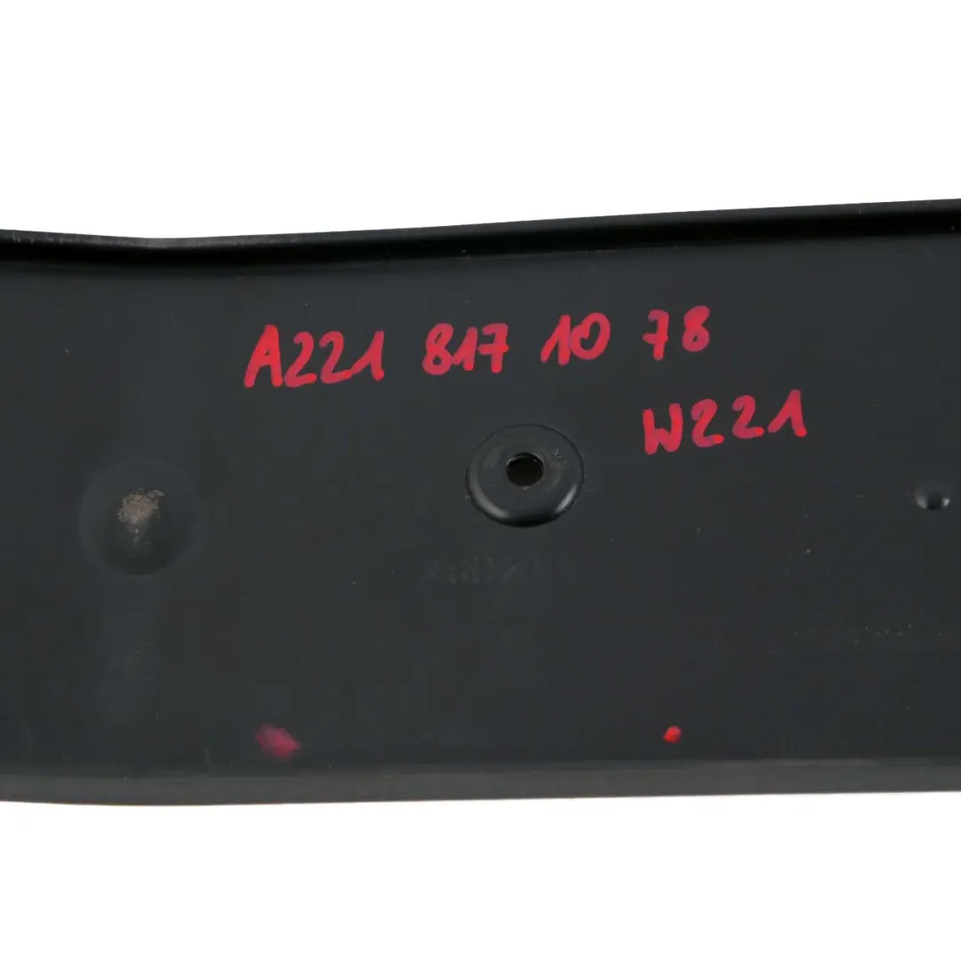 Mercedes-Benz S-Class W221 Front Bumper License Plate Holder Mount to with Part number A2218171078 Mercedes-Benz S-Class W221 Front Bumper License Plate Holder Mount - SKU A2218171078 - Part number A2218171078