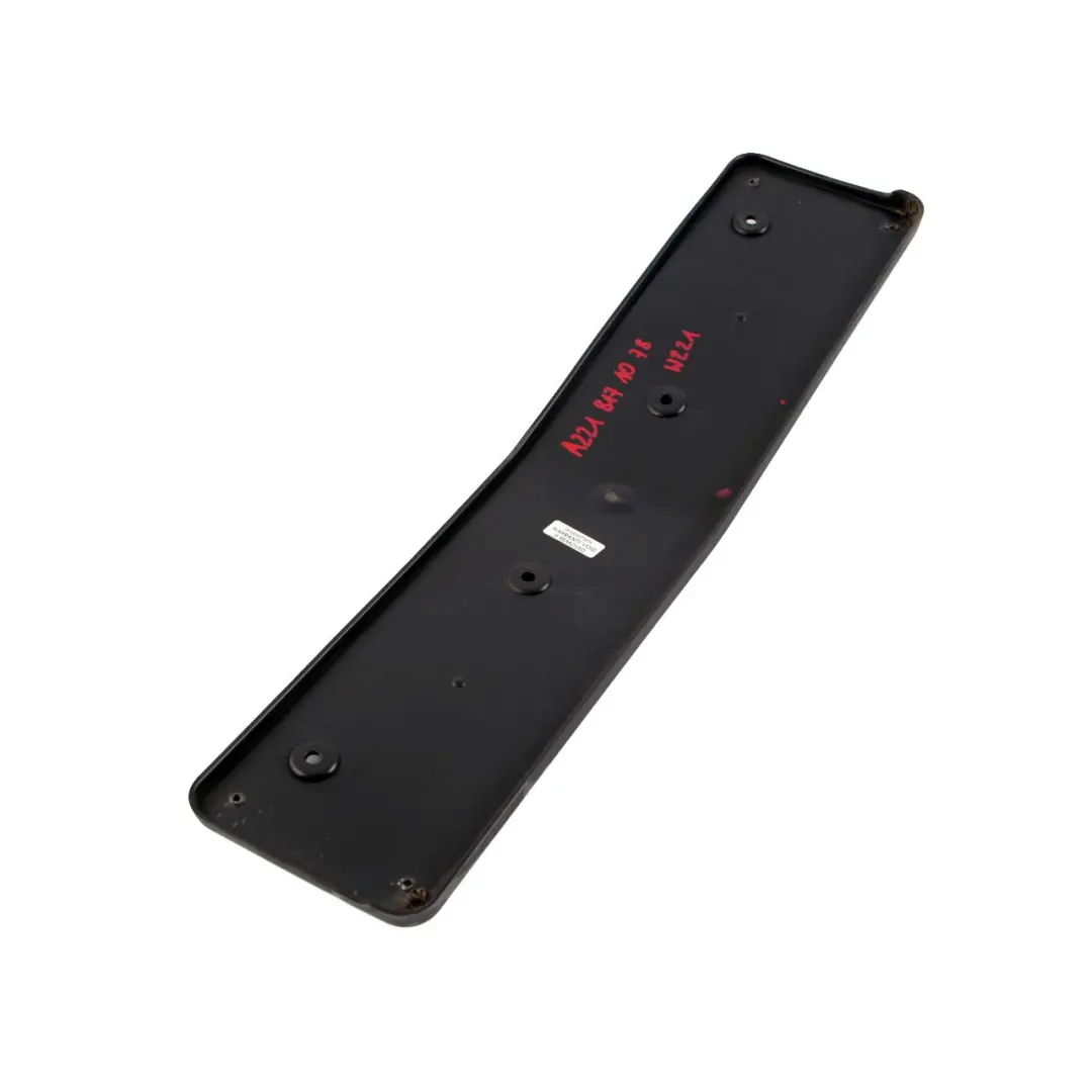 Mercedes-Benz S-Class W221 Front Bumper License Plate Holder Mount to with Part number A2218171078 Mercedes-Benz S-Class W221 Front Bumper License Plate Holder Mount - SKU A2218171078 - Part number A2218171078