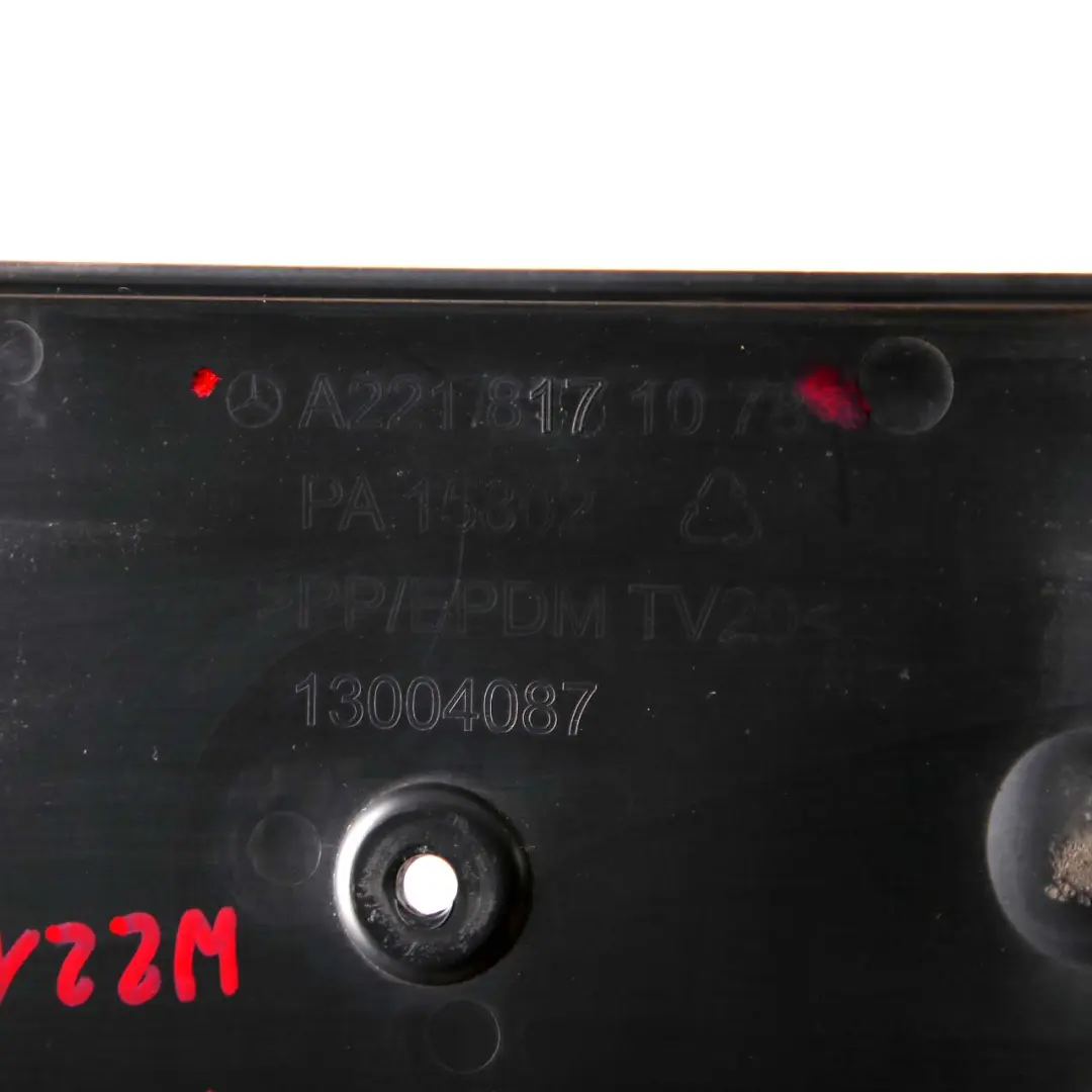 Mercedes-Benz S-Class W221 Front Bumper License Plate Holder Mount to with Part number A2218171078 Mercedes-Benz S-Class W221 Front Bumper License Plate Holder Mount - SKU A2218171078 - Part number A2218171078