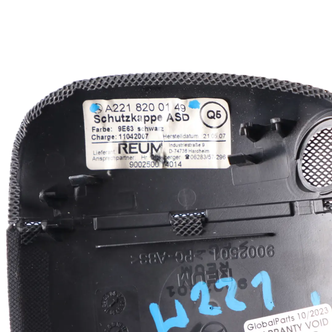 Mercedes W221 Roof Ultrasonic Burglar Alarm Sensor Cover Trim Black - SKU A2218200149 - Part number A2218200149