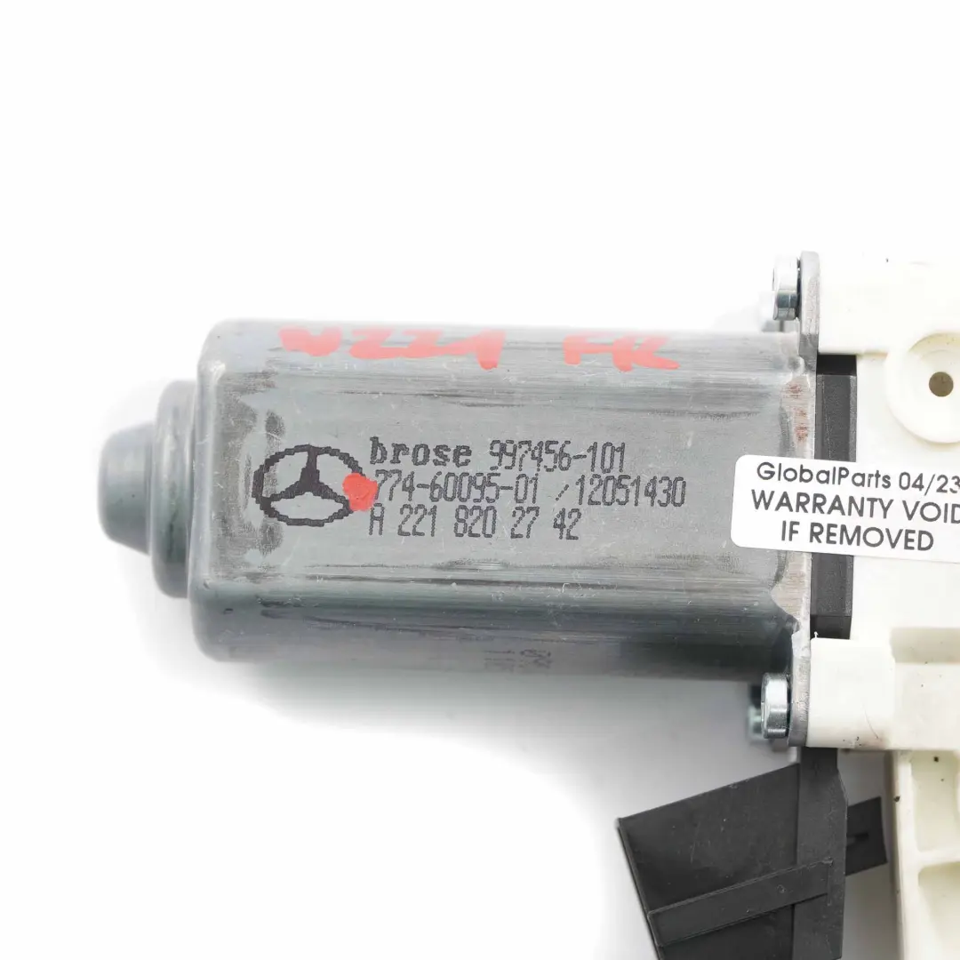 Mercedes W221 Motore alzacristalli porta anteriore sinistra Unità - SKU A2218202742 - Numero di parte A2218202742