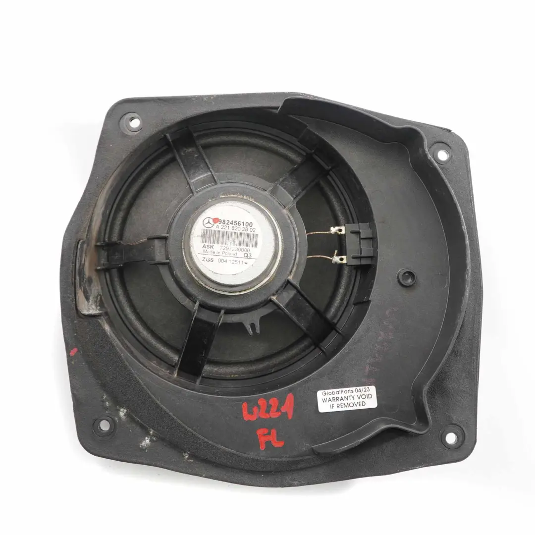 Front Speaker Mercedes W221 S211 Loudspeaker Audio Door Left N/S  - SKU A2218202802 - Part number A2218202802