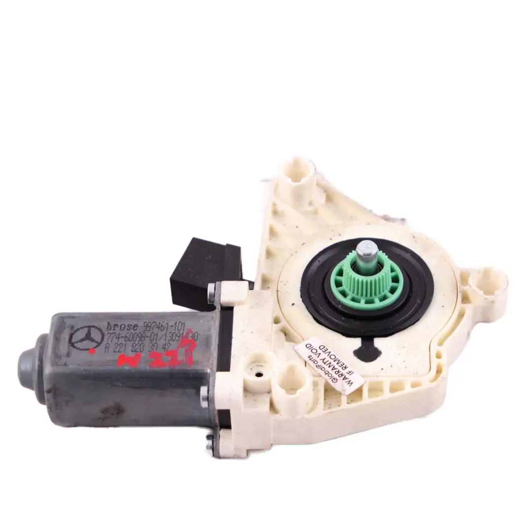 Mercedes-Benz Clase S W221 Motor elevalunas trasero derecho para con número de pieza A2218203042 Mercedes-Benz Clase S W221 Motor elevalunas trasero derecho - SKU A2218203042 - Número de pieza A2218203042