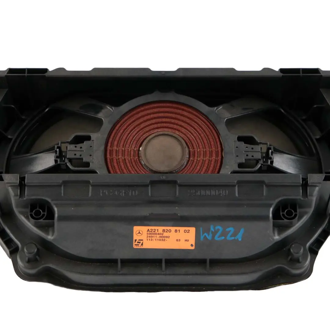 Centre Loudspeaker Speaker LOGIC7 to Mercedes W221 Rear with Part number A2218208102 Mercedes W221 Rear Centre Loudspeaker Speaker LOGIC7 - SKU A2218208102 - Part number A2218208102