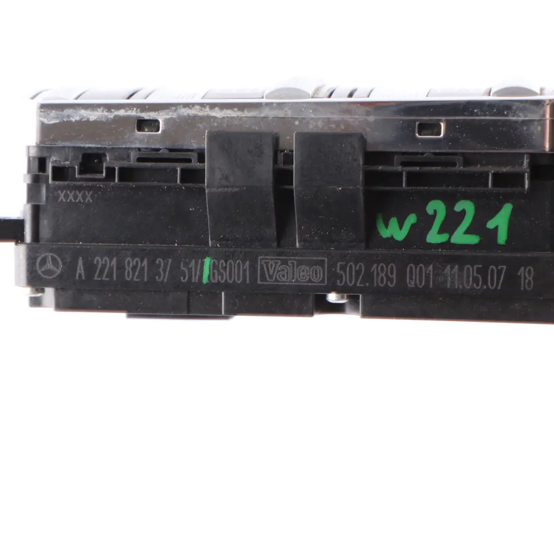 Window Lifter Switch Driver's Side Mirror Control to Mercedes W221 with Part number A2218213751 Mercedes W221 Window Lifter Switch Driver's Side Mirror Control - SKU A2218213751 - Part number A2218213751