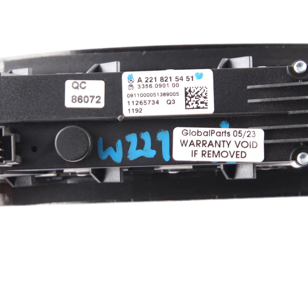 Panel Interruptores Salpicadero PDC Unidad Suspensión para Mercedes W221 con número de pieza A2218215451 Mercedes W221 Panel Interruptores Salpicadero PDC Unidad Suspensión - SKU A2218215451 - Número de pieza A2218215451