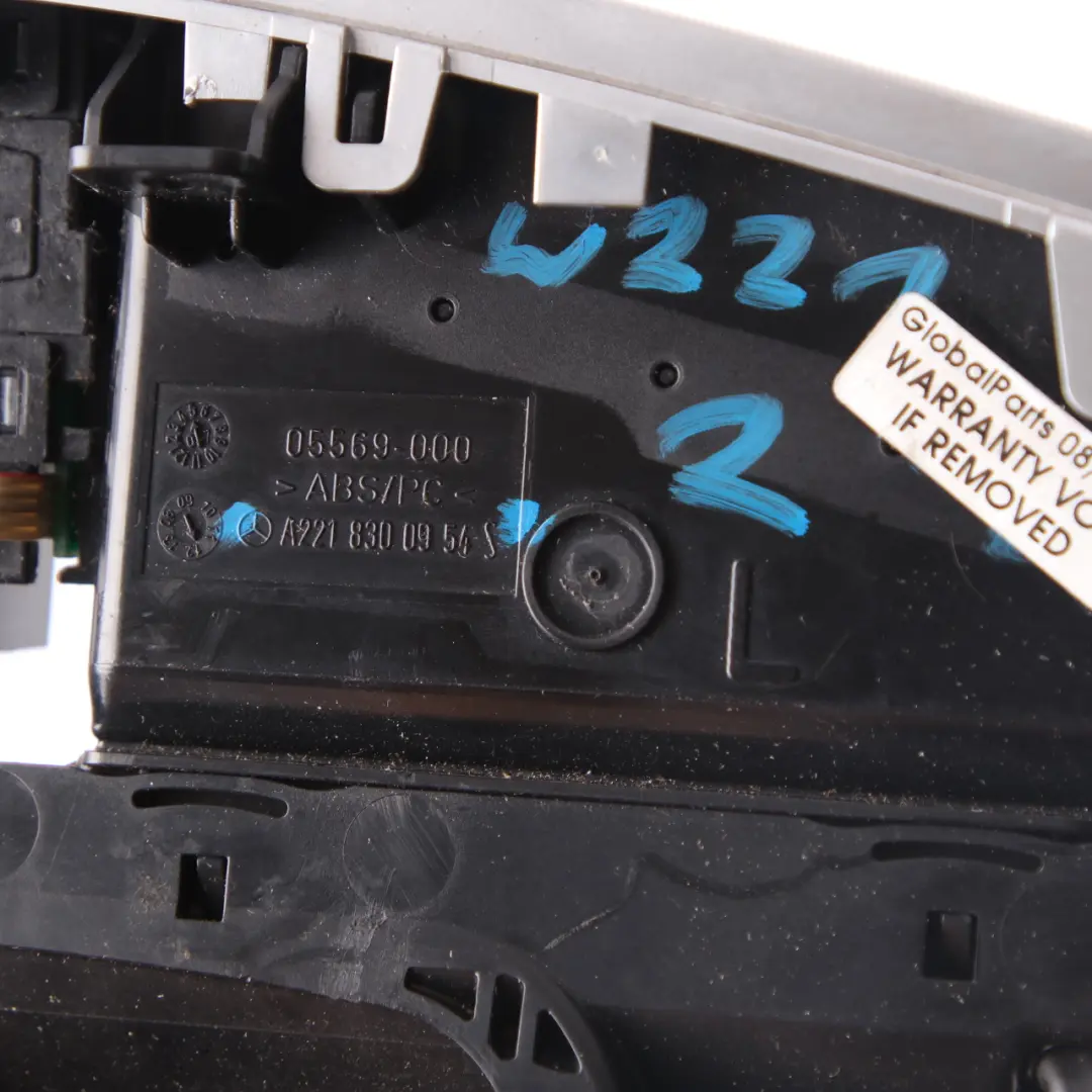 Dashboard Dash Clock Centre Air Vent Nozzle Grill A2218300954 to Mercedes W221 with Part number A2218300554 Mercedes W221 Dashboard Dash Clock Centre Air Vent Nozzle Grill A2218300954 - SKU A2218300554-2 - Part number A2218300554