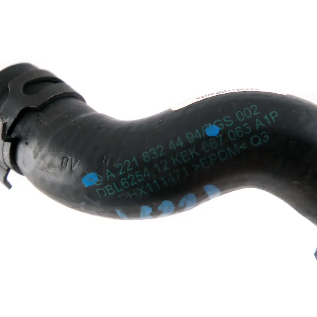 Mercedes-Benz S-Class W221 Engine Water Cooling Coolant Hose Pipe to with Part number A2218324494 Mercedes-Benz S-Class W221 Engine Water Cooling Coolant Hose Pipe - SKU A2218324494 - Part number A2218324494