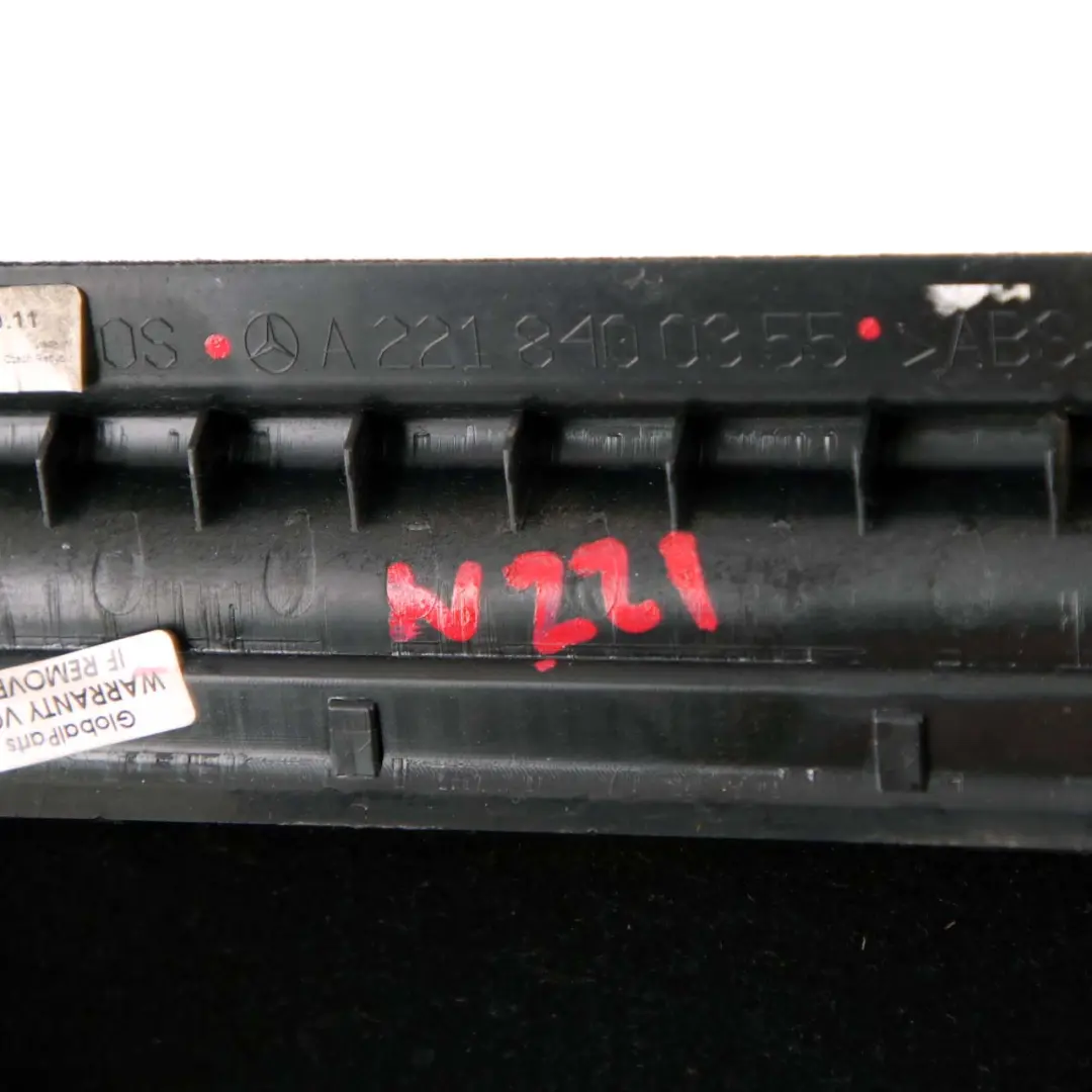  Mercedes-Benz S-Class W221 Rear Bench Trim Panel Cover Door Cool Box - SKU A2218400355 - Part number A2218400355
