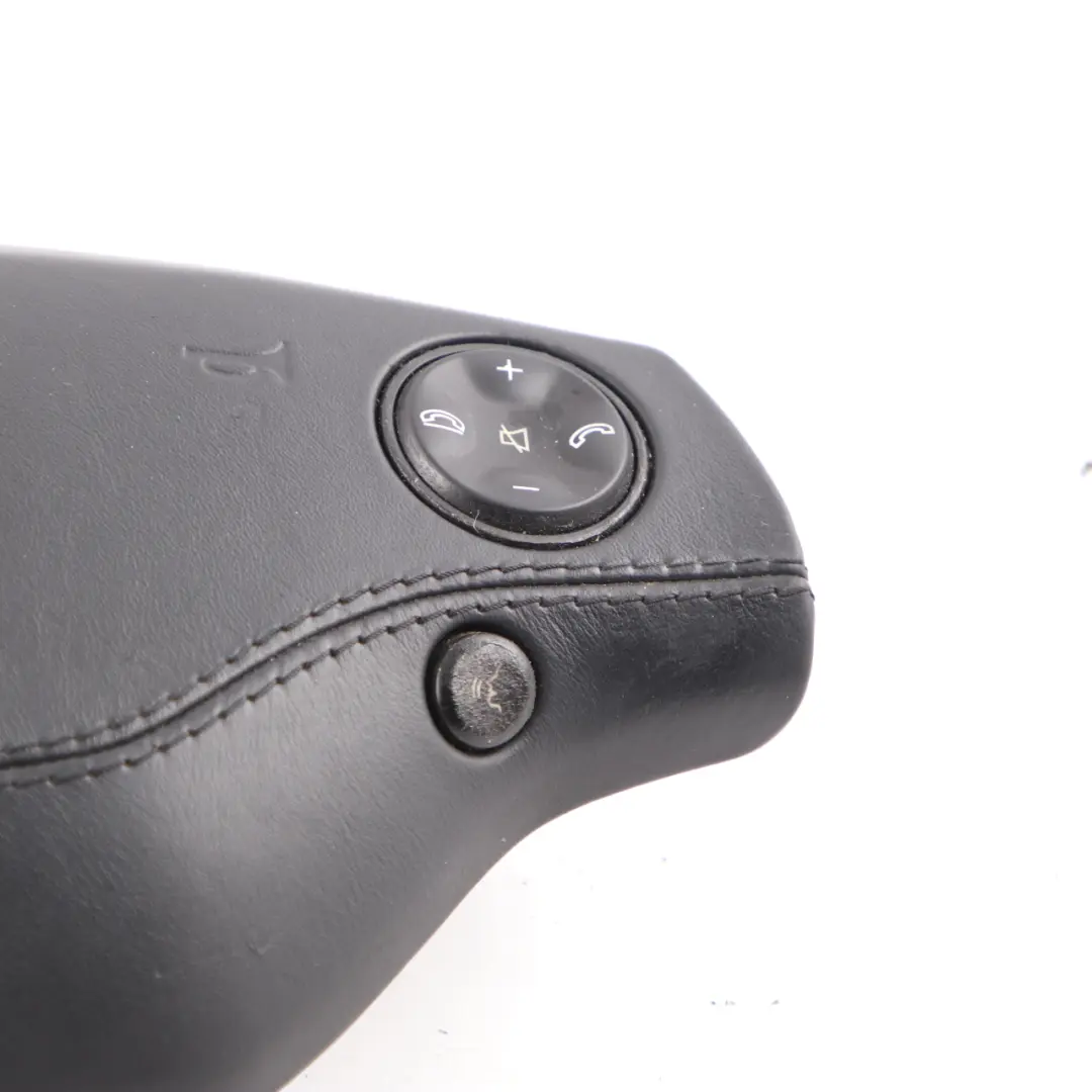 Mercedes W221 Steering Wheel Air Module Buttons Leather Black - SKU A2218600502 - Part number A2218600502