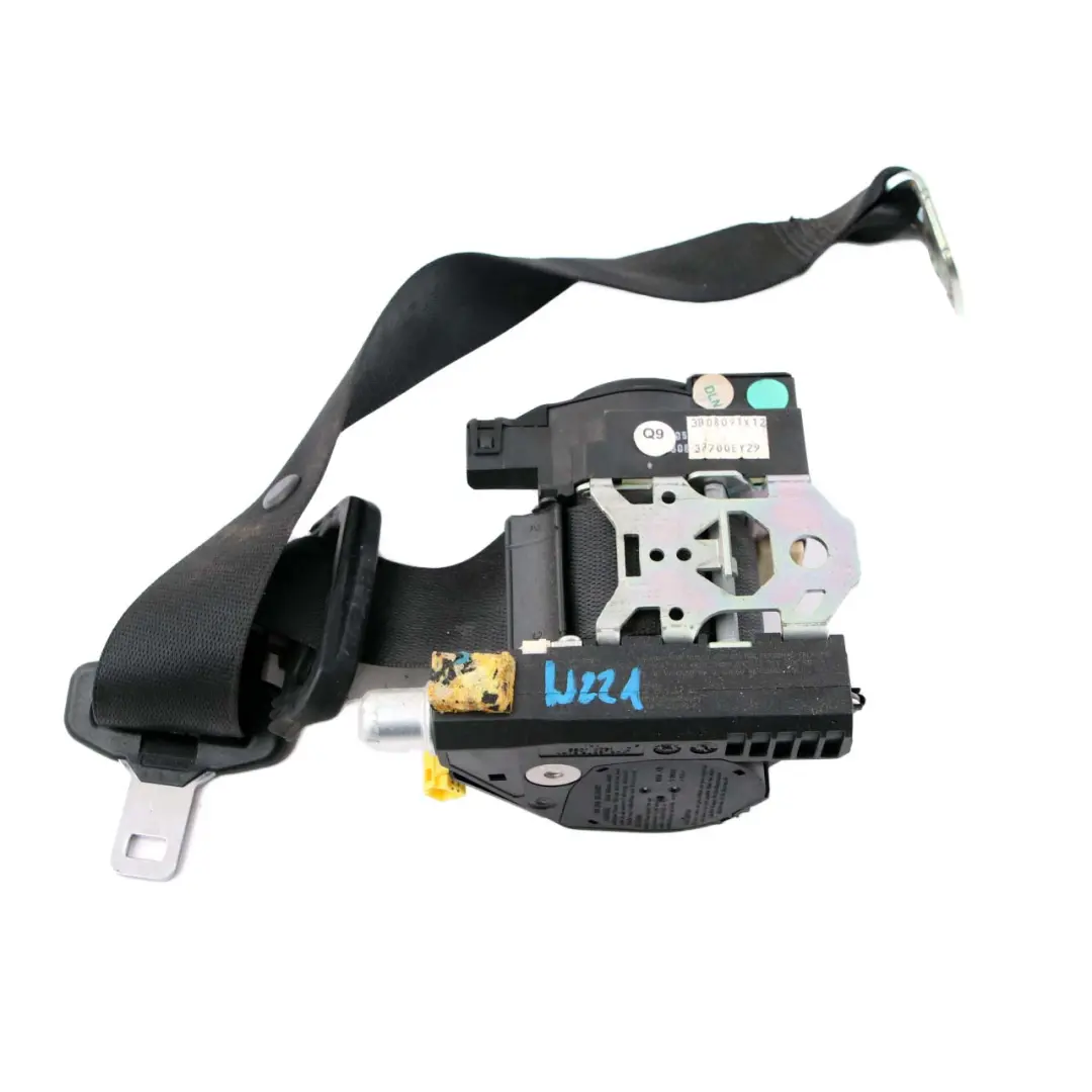 Mercedes W221 Cinturón de seguridad trasero izquierdo Negro - SKU A2218601185 - Número de pieza A2218601185