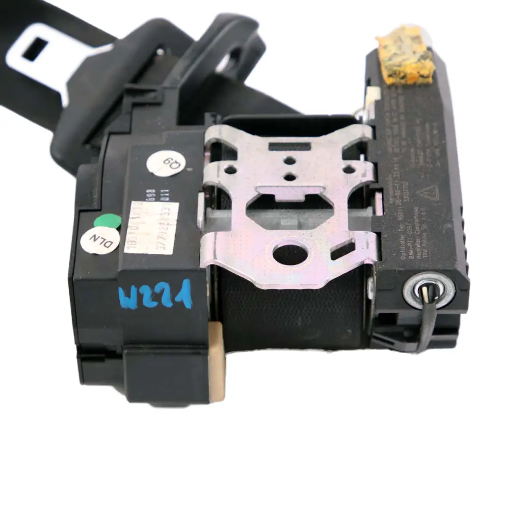 Mercedes W221 Black Seatbelt Rear Right O/S - SKU A2218601285 - Part number A2218601285