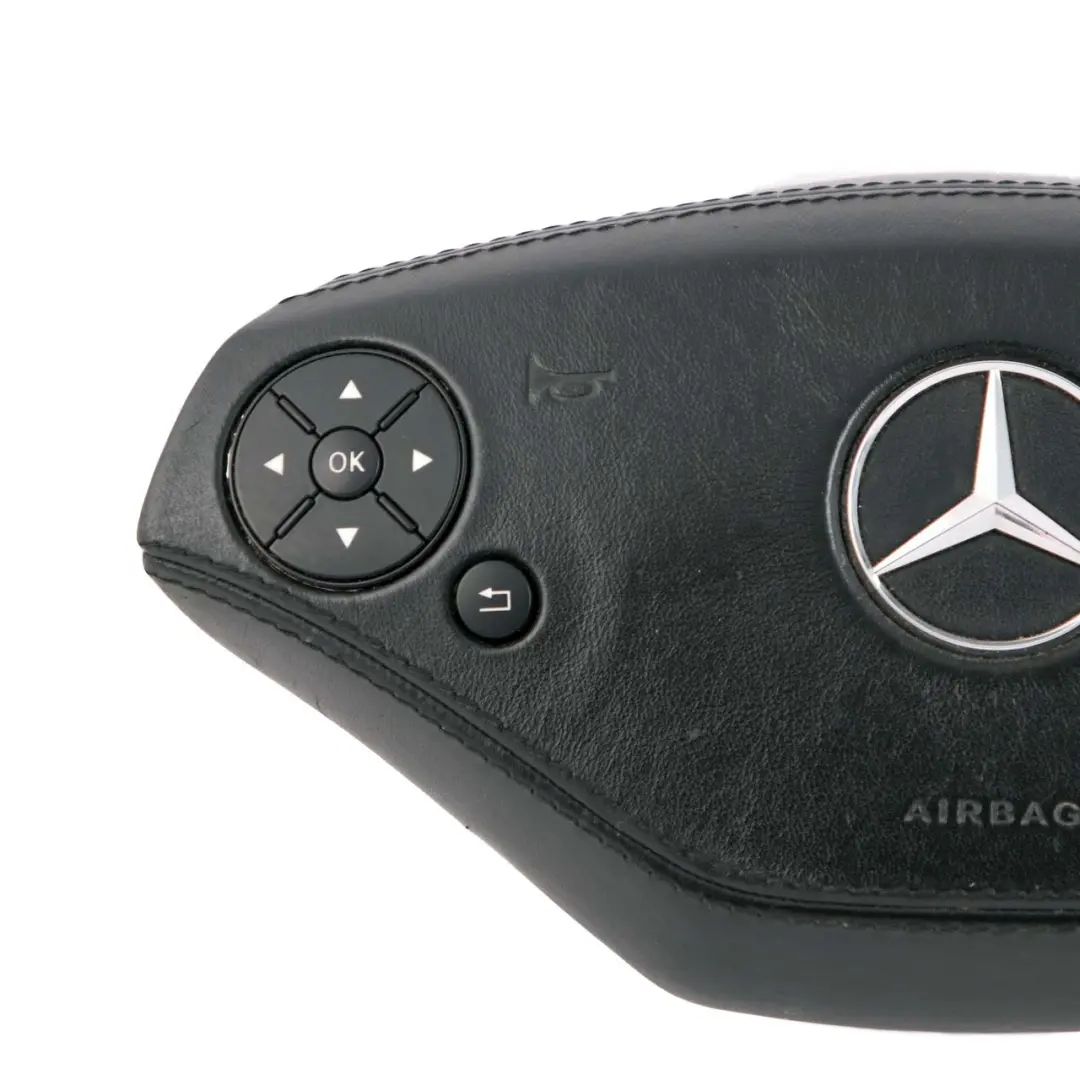 Mercedes W221 Volante Modulo Aria Pulsanti Pelle Nero - SKU A2218602902 - Numero di parte A2218602902
