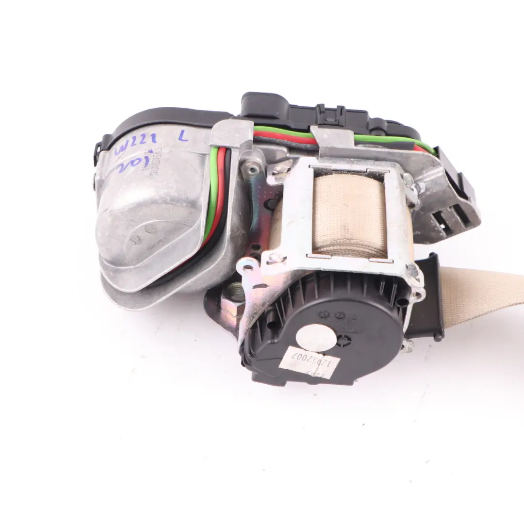 Seatbelt Front Left N/S Safety Seat Belt Beige to Mercedes W221 with Part number A2218603185 Mercedes W221 Seatbelt Front Left N/S Safety Seat Belt Beige - SKU A2218603185 - Part number A2218603185