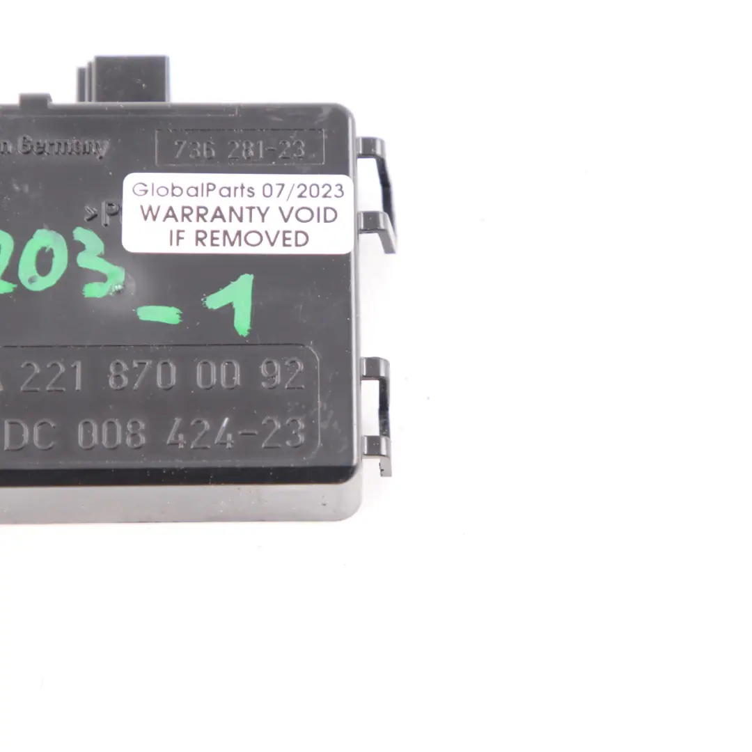 Mercedes W203 W221 Windscreen Rain Light Sensor Control Module - SKU A2218700092-1 - Part number A2218700092