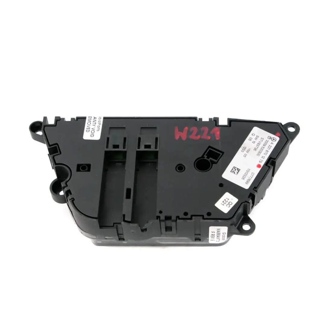 Mercedes-Benz W221 Rear Left N/S Passenger Seat Switch Control Unit to with Part number A2218701279 Mercedes-Benz W221 Rear Left N/S Passenger Seat Switch Control Unit - SKU A2218701279 - Part number A2218701279