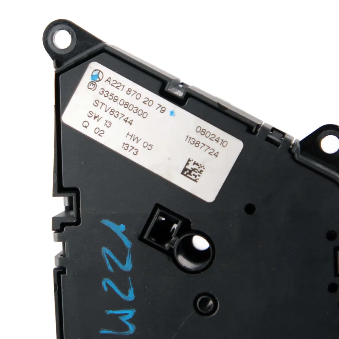 Mercedes-Benz W221 Vorne links Sitzschalter-Steuergerät für mit Teilenummer A2218702079 Mercedes-Benz W221 Vorne links Sitzschalter-Steuergerät - SKU A2218702079 - Teilenummer A2218702079