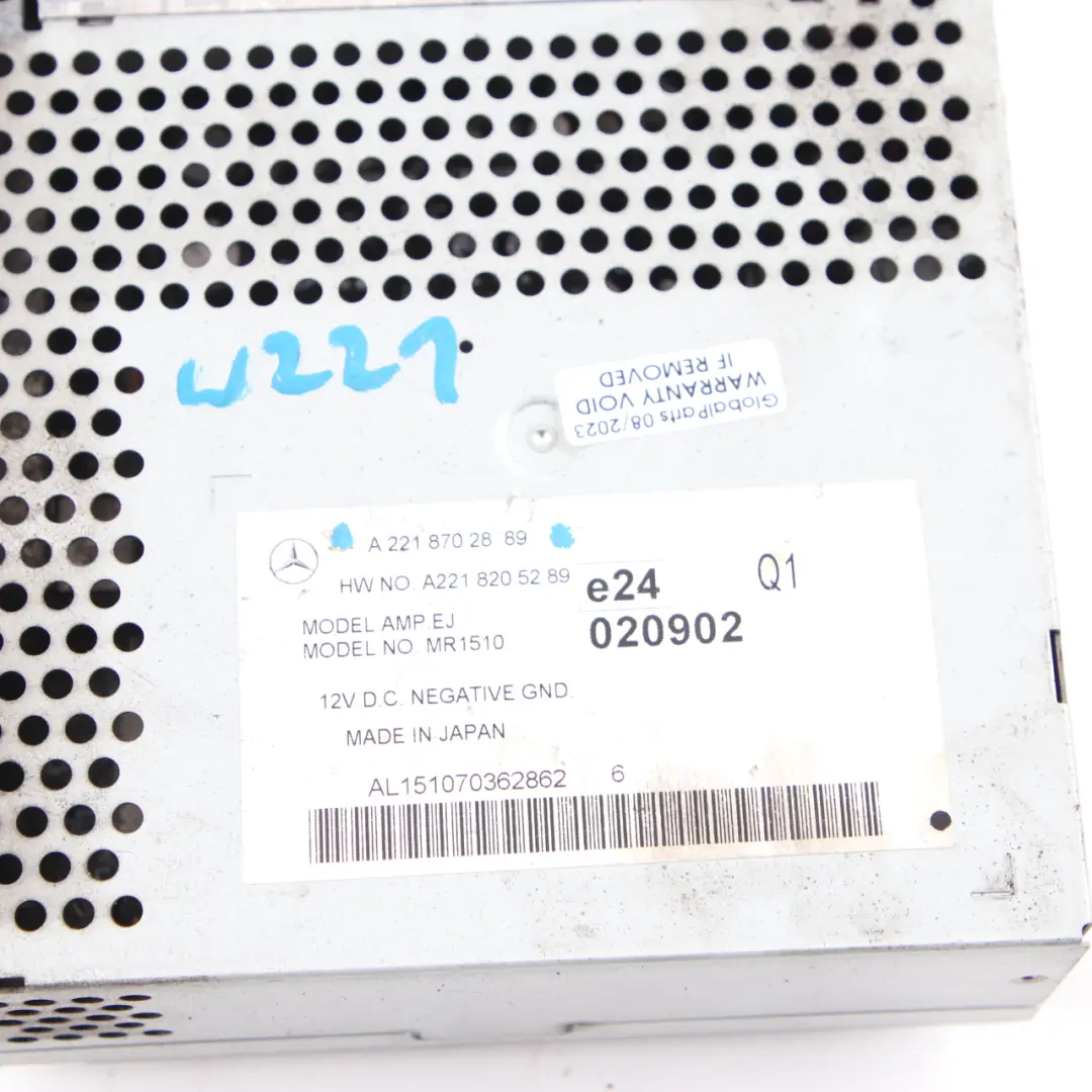 Sound Audio Amplifier Control Unit Module to Mercedes W221 with Part number A2218702889 Mercedes W221 Sound Audio Amplifier Control Unit Module - SKU A2218702889 - Part number A2218702889
