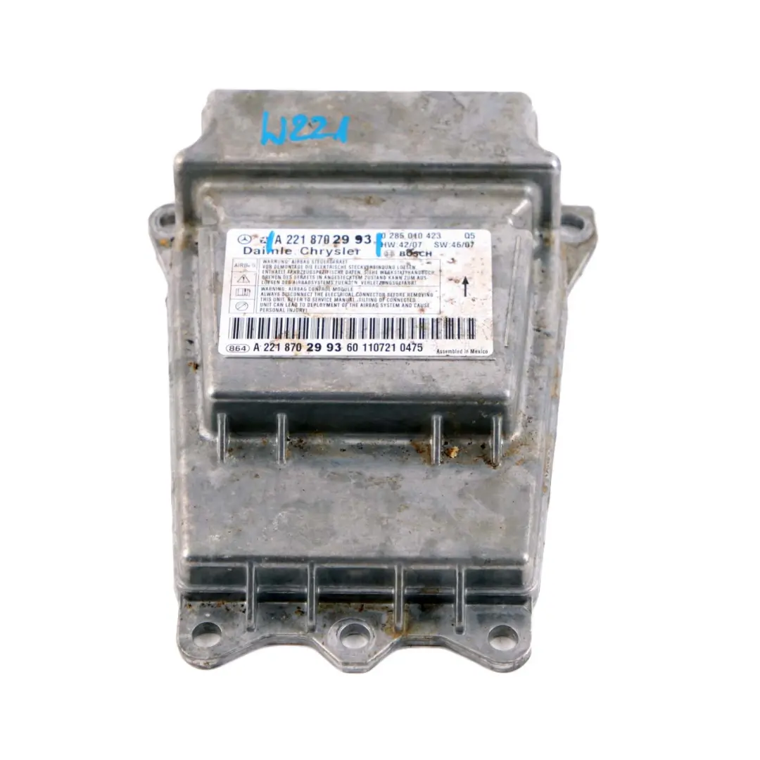 W216 W221 Modulo Aria Unità Di Controllo per Mercedes CL con numero di parte A2218702993 Mercedes CL W216 W221 Modulo Aria Unità Di Controllo - SKU A2218702993 - Numero di parte A2218702993