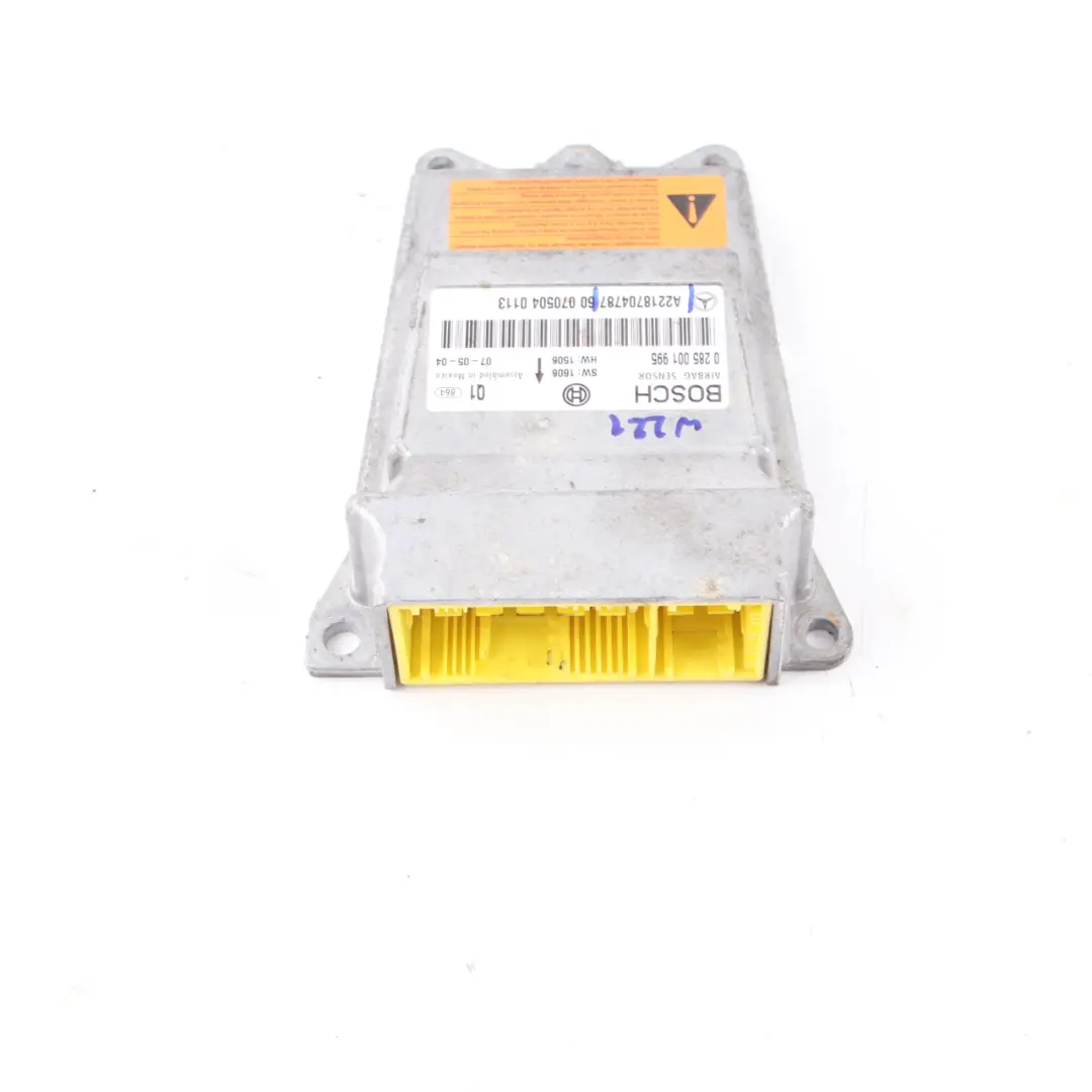 Mercedes W221 Airbag Module Control Unit SRS Sensor ECU Bosch - SKU A2218704787 - Part number A2218704787