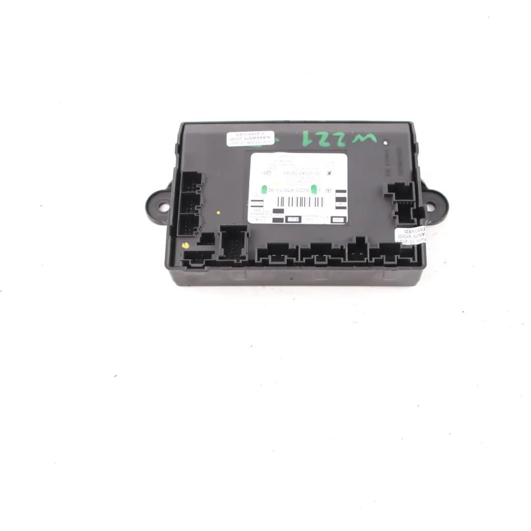 Door Module Front Left N/S Control Unit ECU to Mercedes W221 with Part number A2218705192 Mercedes W221 Door Module Front Left N/S Control Unit ECU - SKU A2218705192 - Part number A2218705192