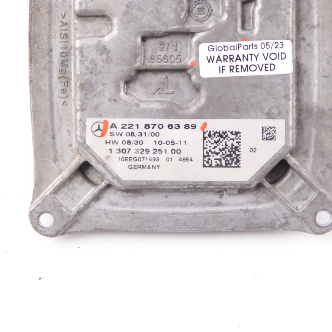 Mercedes W221 Módulo de Luz Faro Balasto Xenón Unidad - SKU A2218706389 - Número de pieza A2218706389