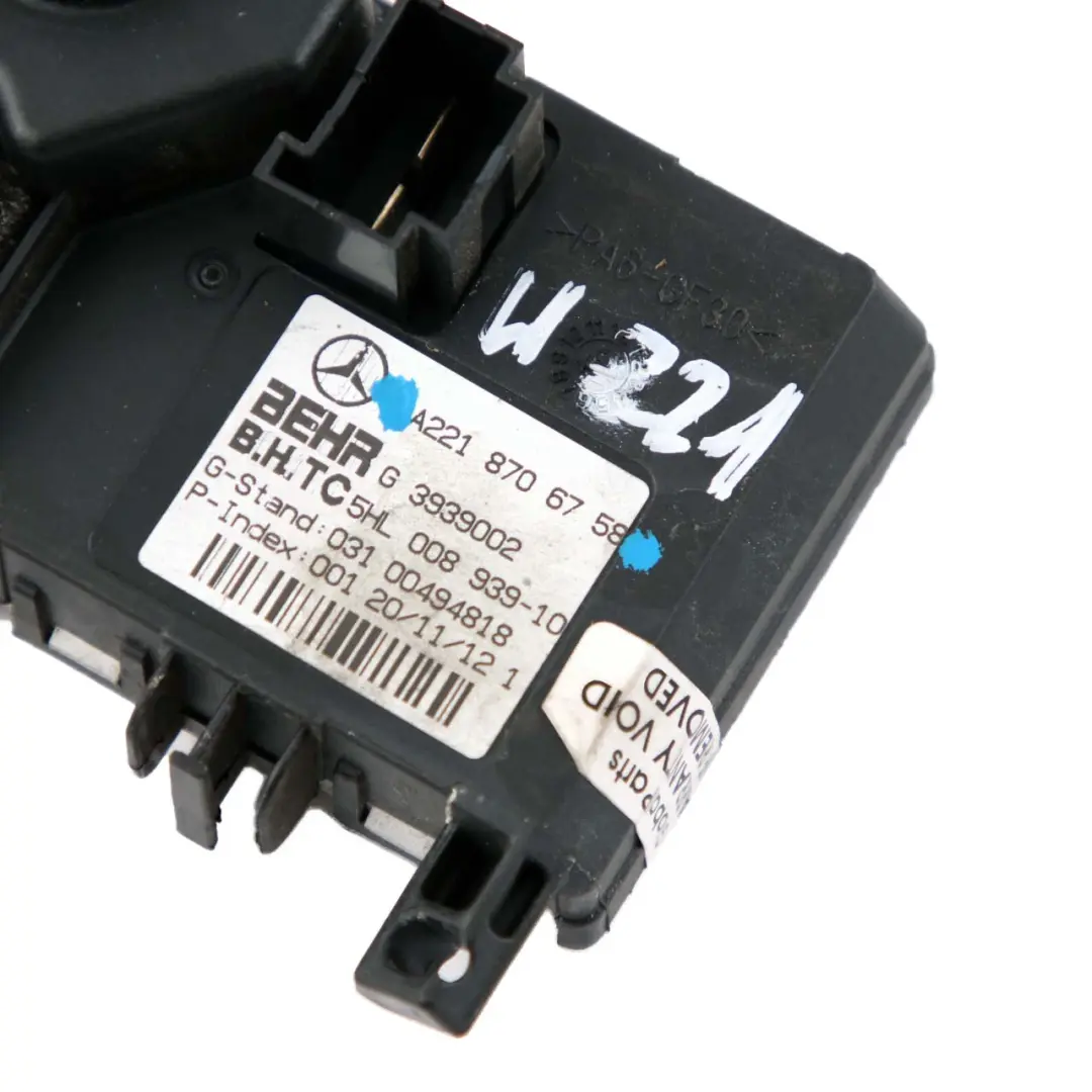 Calentador Ventilador Motor Resistor Regulador para Mercedes W221 con número de pieza A2218706758 Mercedes W221 Calentador Ventilador Motor Resistor Regulador - SKU A2218706758 - Número de pieza A2218706758